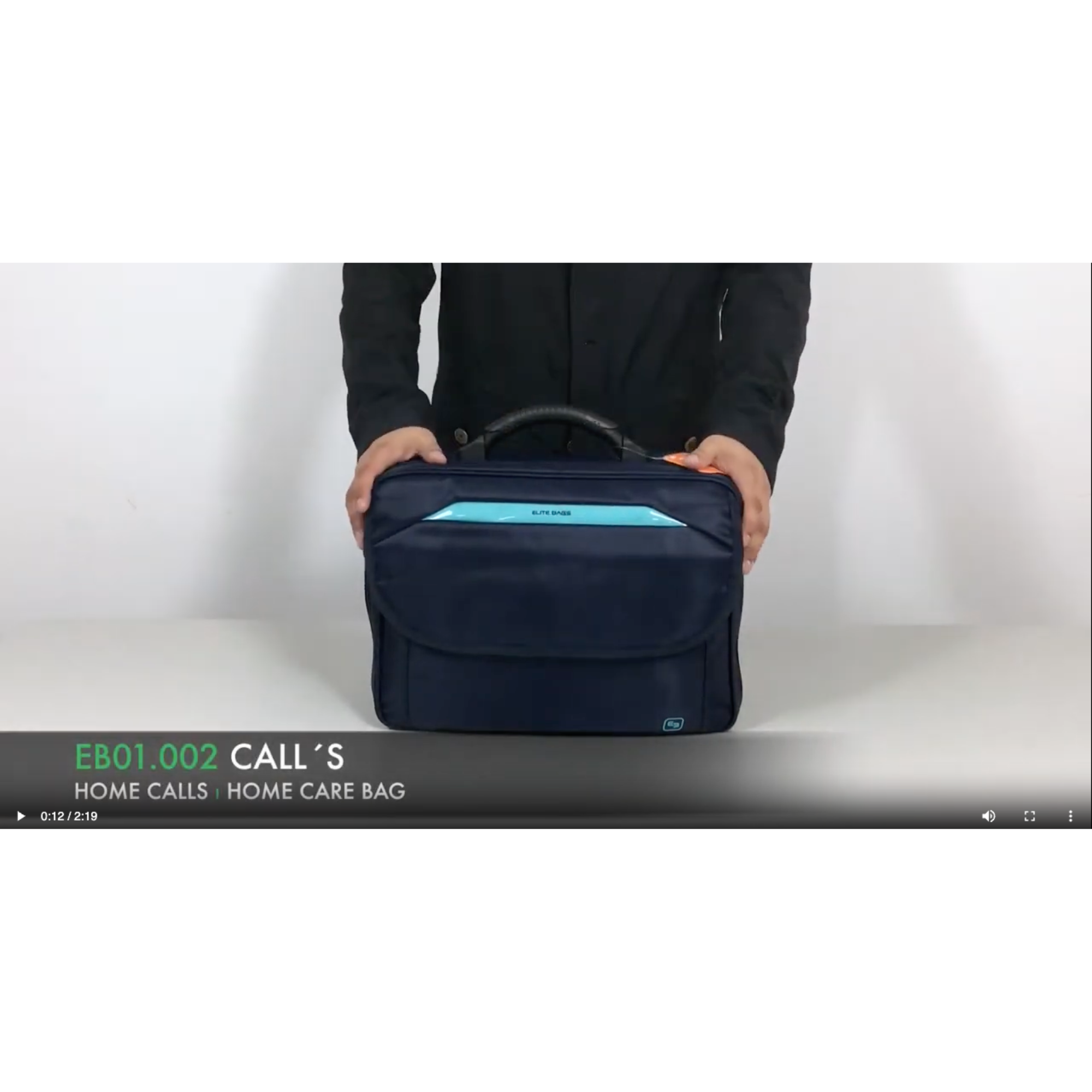 Load video: CALL Navy Blue Convertible Podiatry Case - Optional Rolling Trolley