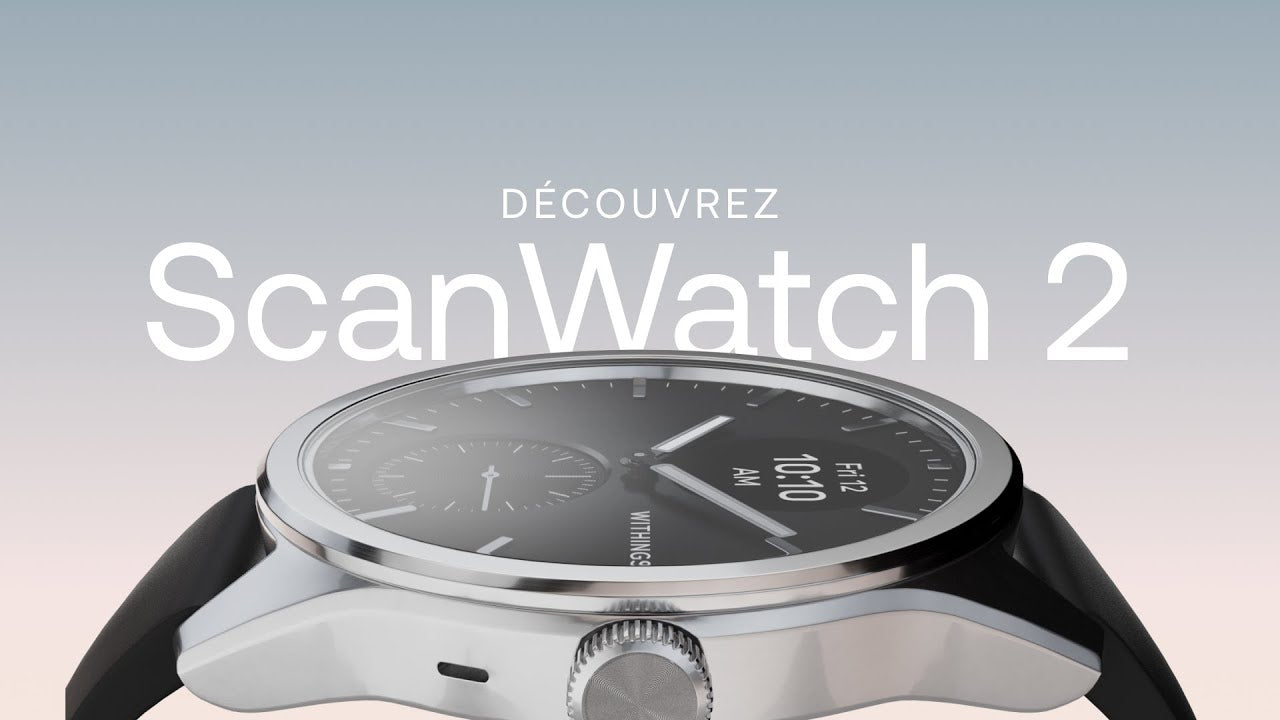 Charger la vidéo : Montre Hybride Connectée - Scanwatch 2 - 42 mm - Noir - Withings