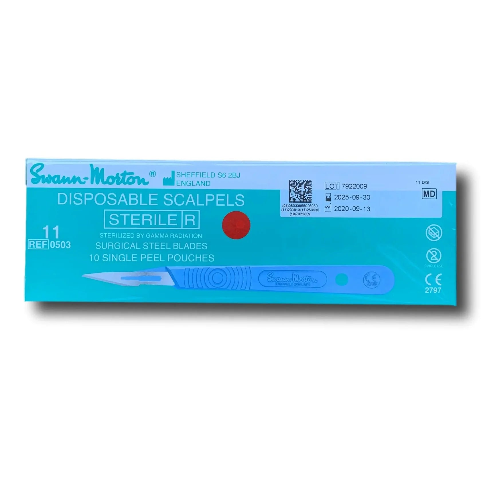 Sterile single-use scalpels - Swann-Morton - Box of 10