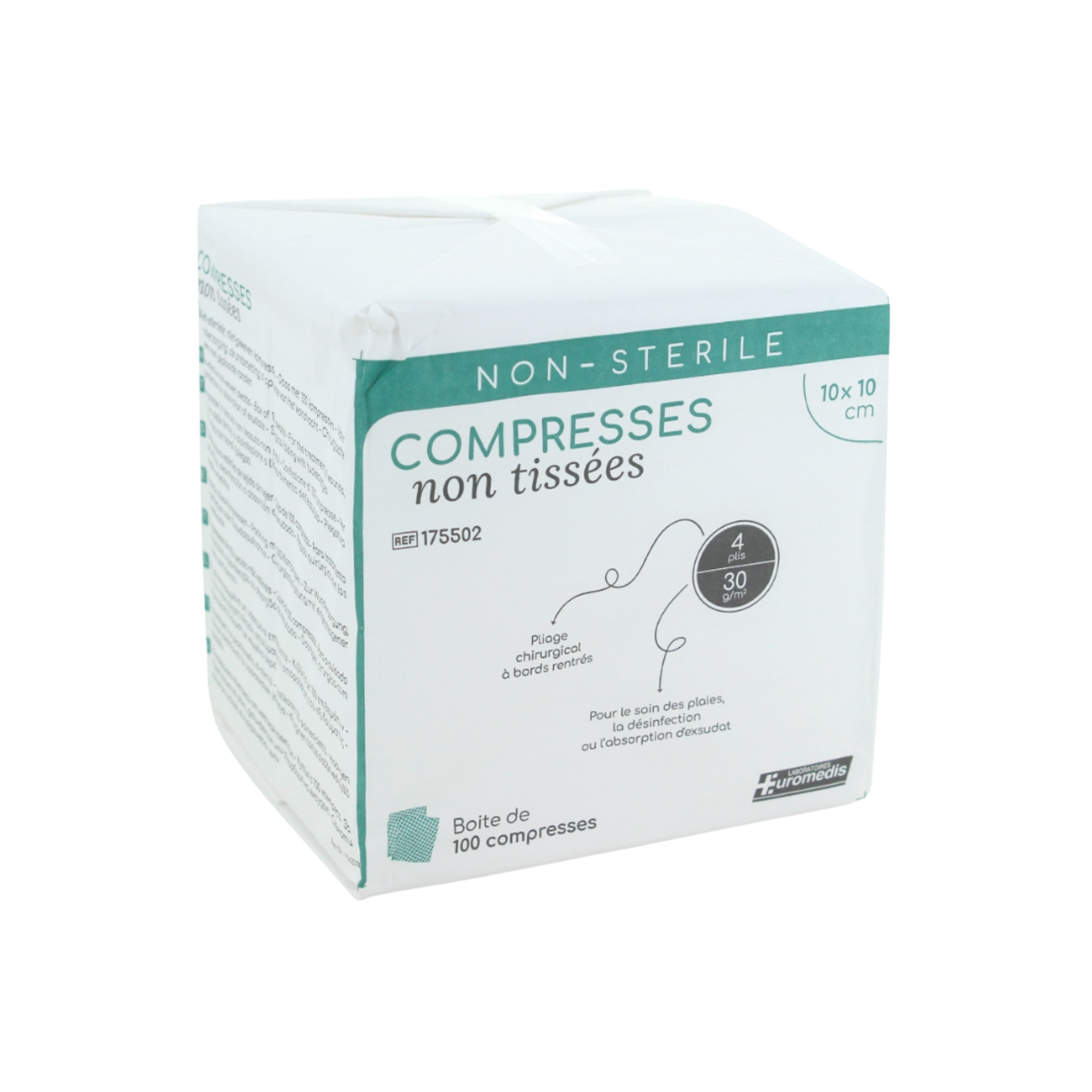 Compresse non-tissée non stérile - 30g/m2 - Euromédis