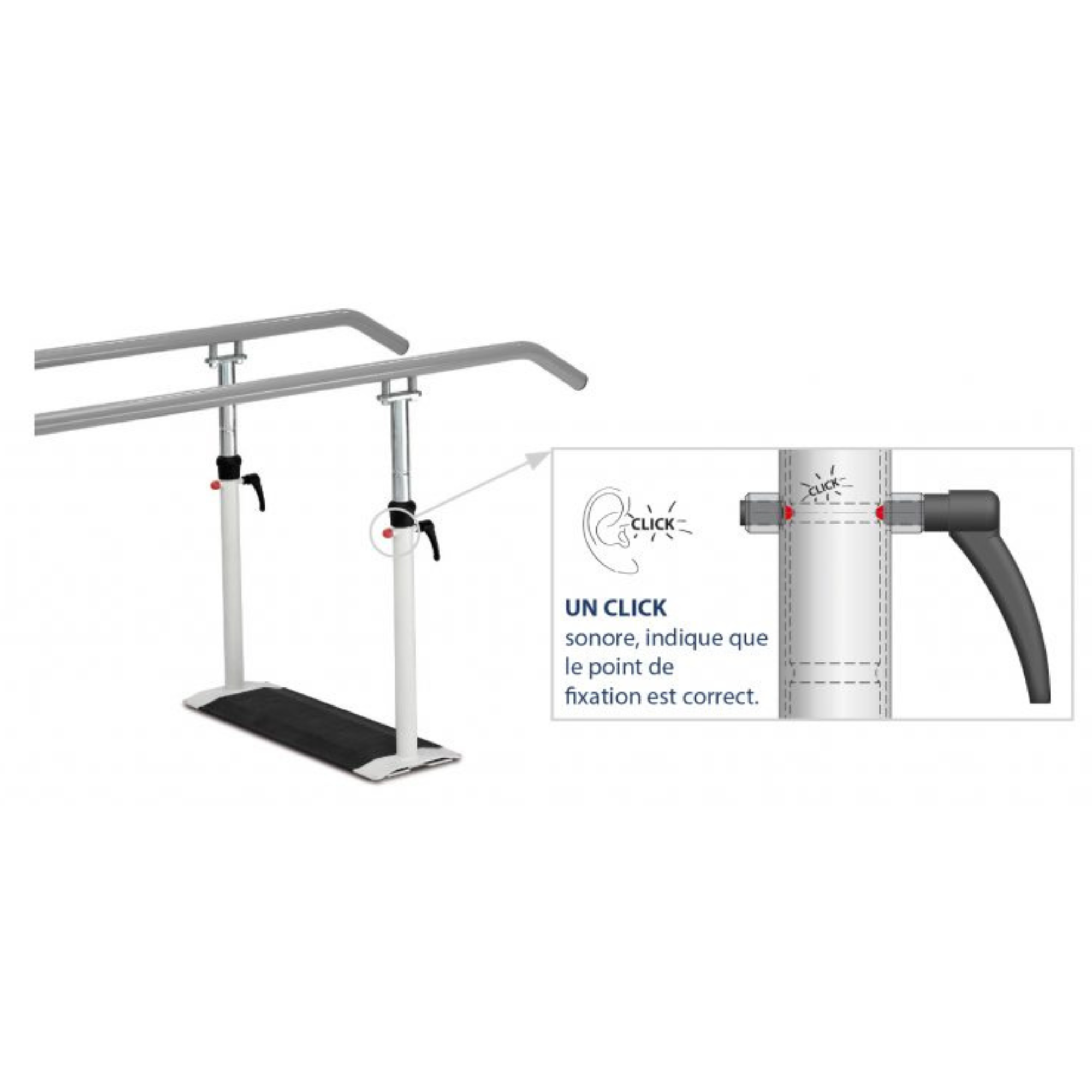 Barres Parallèles Pliables Easy Click - 2 dimensions - Ferrox