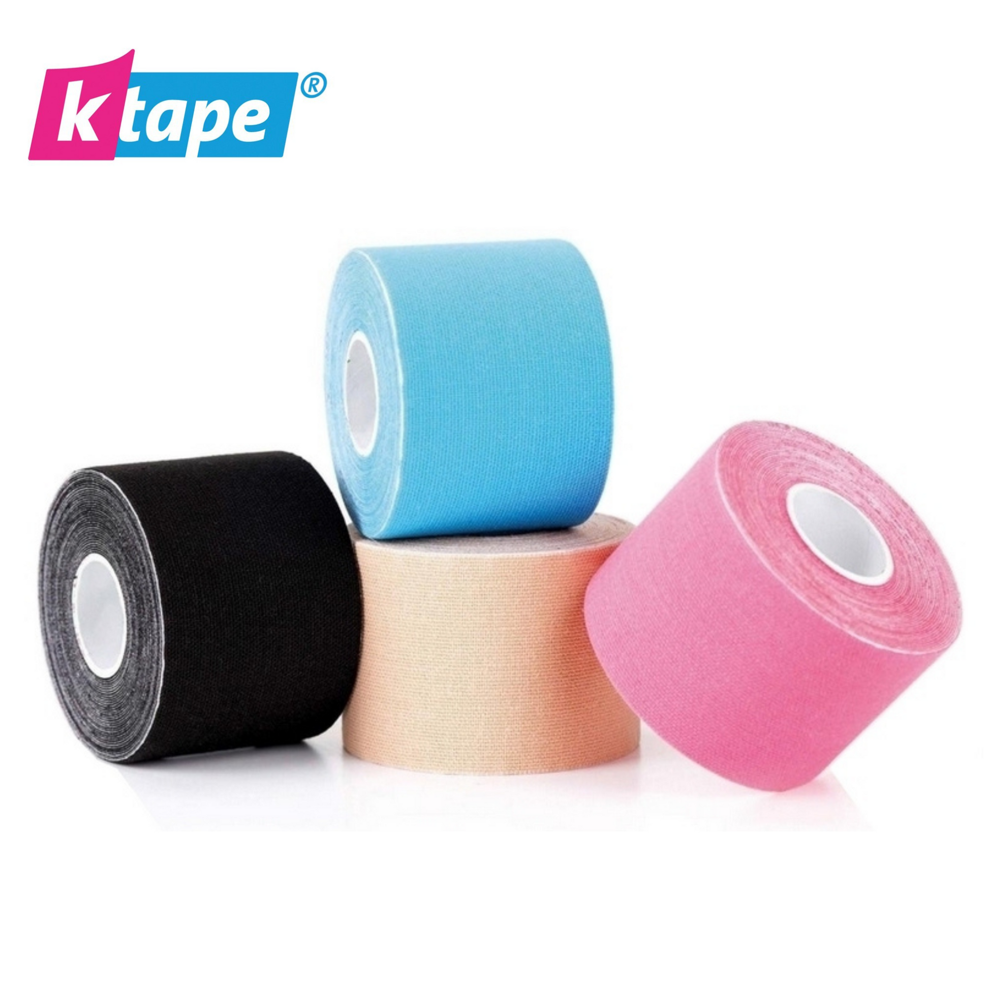 Bande adhésive élastique - 5cm x 5m - 5 couleurs - K-Tape