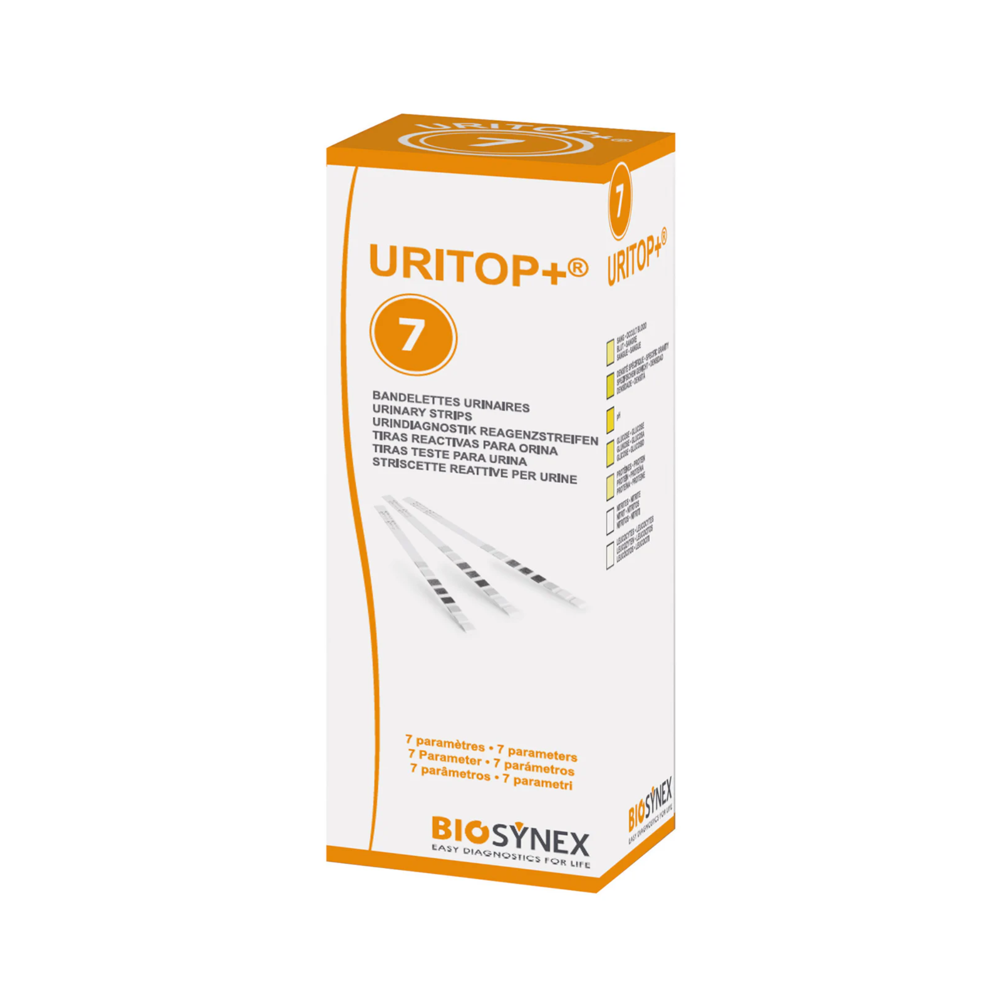 Bandelette d'analyse urinaire Uritop ® +  -  BIOSYNEX