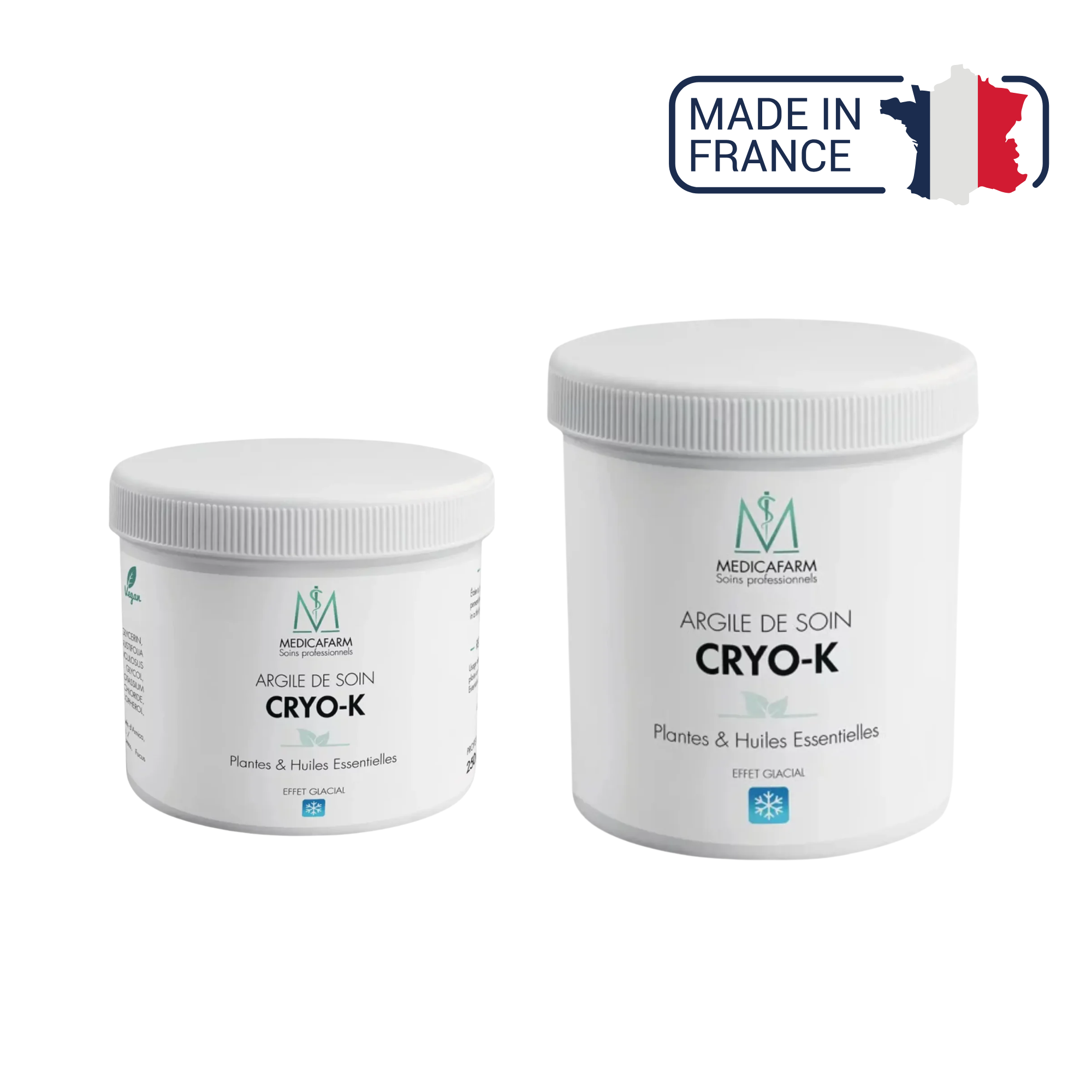 Argile de soin cryo-Argil "effet glacial" - Pot de 250g ou 500g - Medicafarm