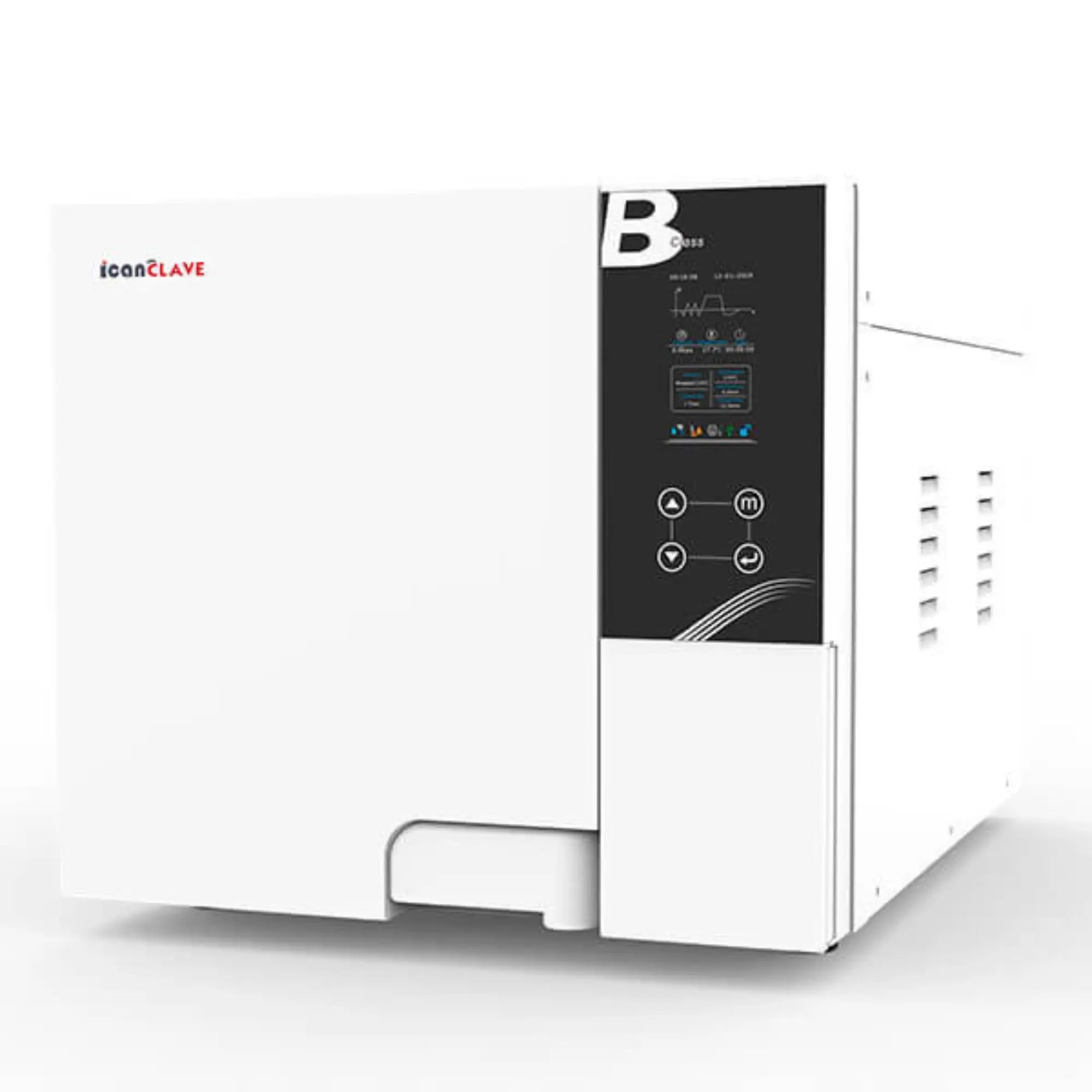 White Autoclave 8 Liters Class B with USB and integrated printer