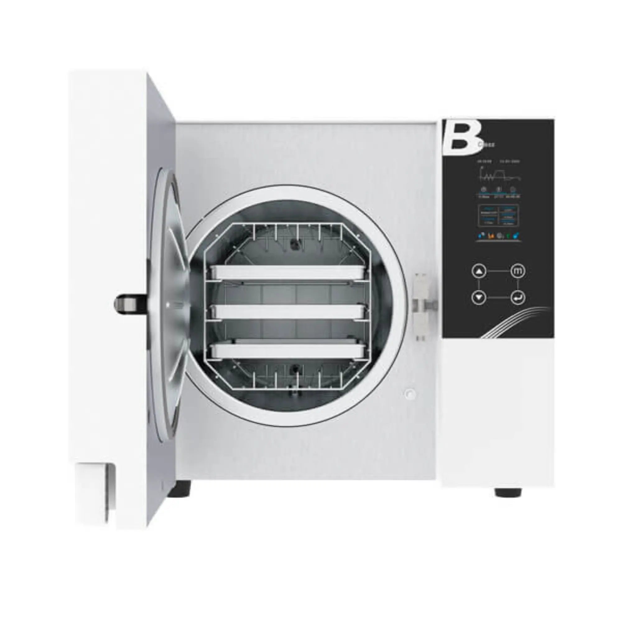 White Autoclave 8 Liters Class B with USB and integrated printer