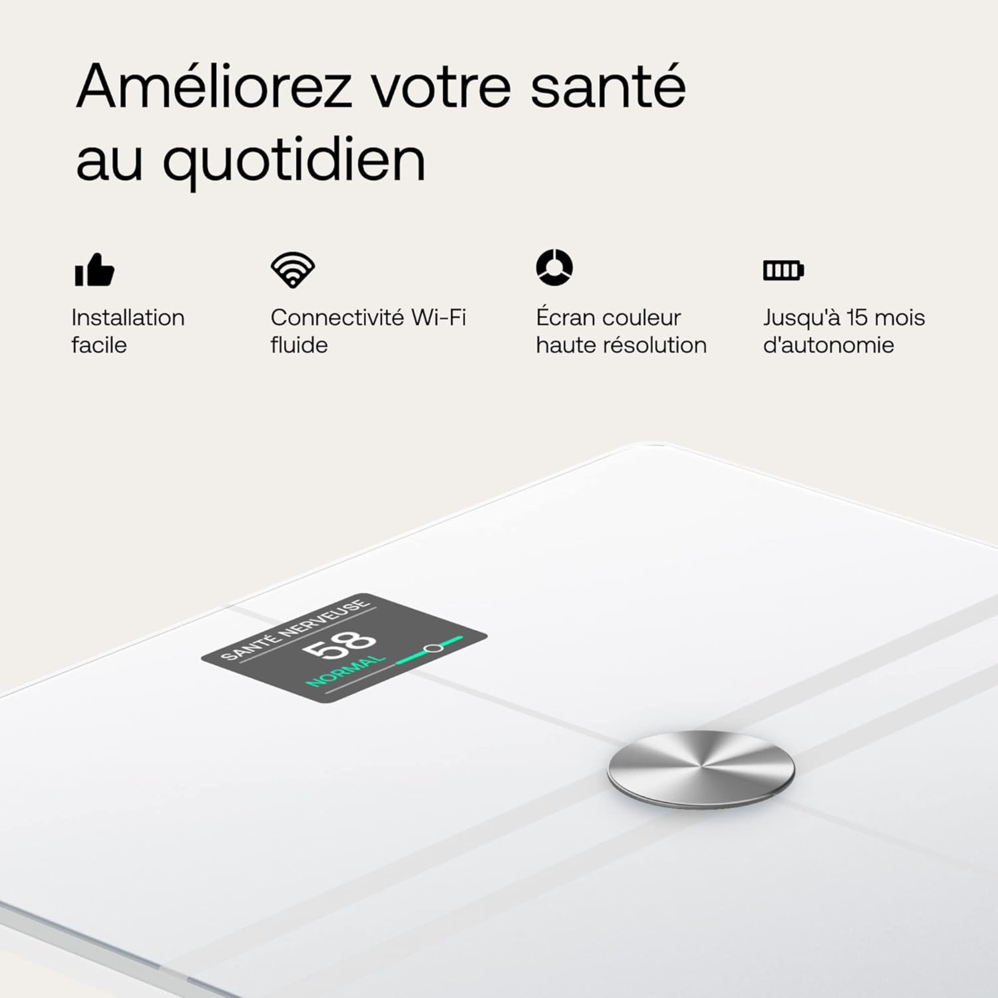 Balance Body Comp Connectée Intelligente - Check-up puissant - Deux coloris - Withings - My Médical