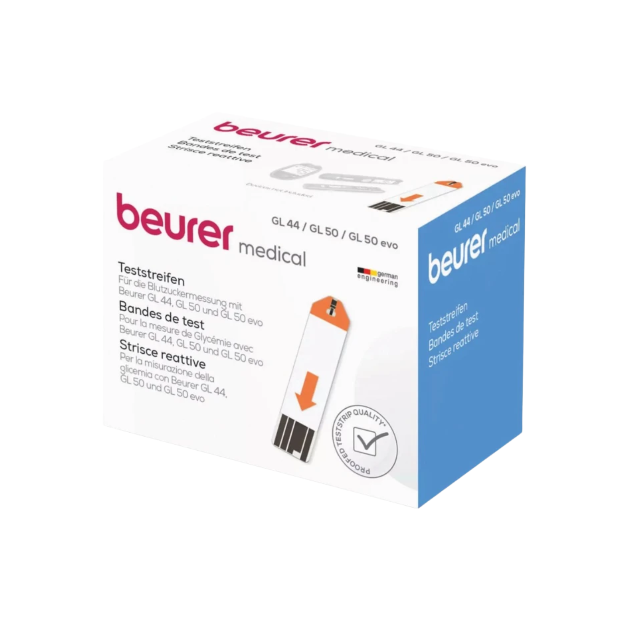 Bandelette Test glycémie - Pour GL 44 / 50 / 50Evo - Beurer