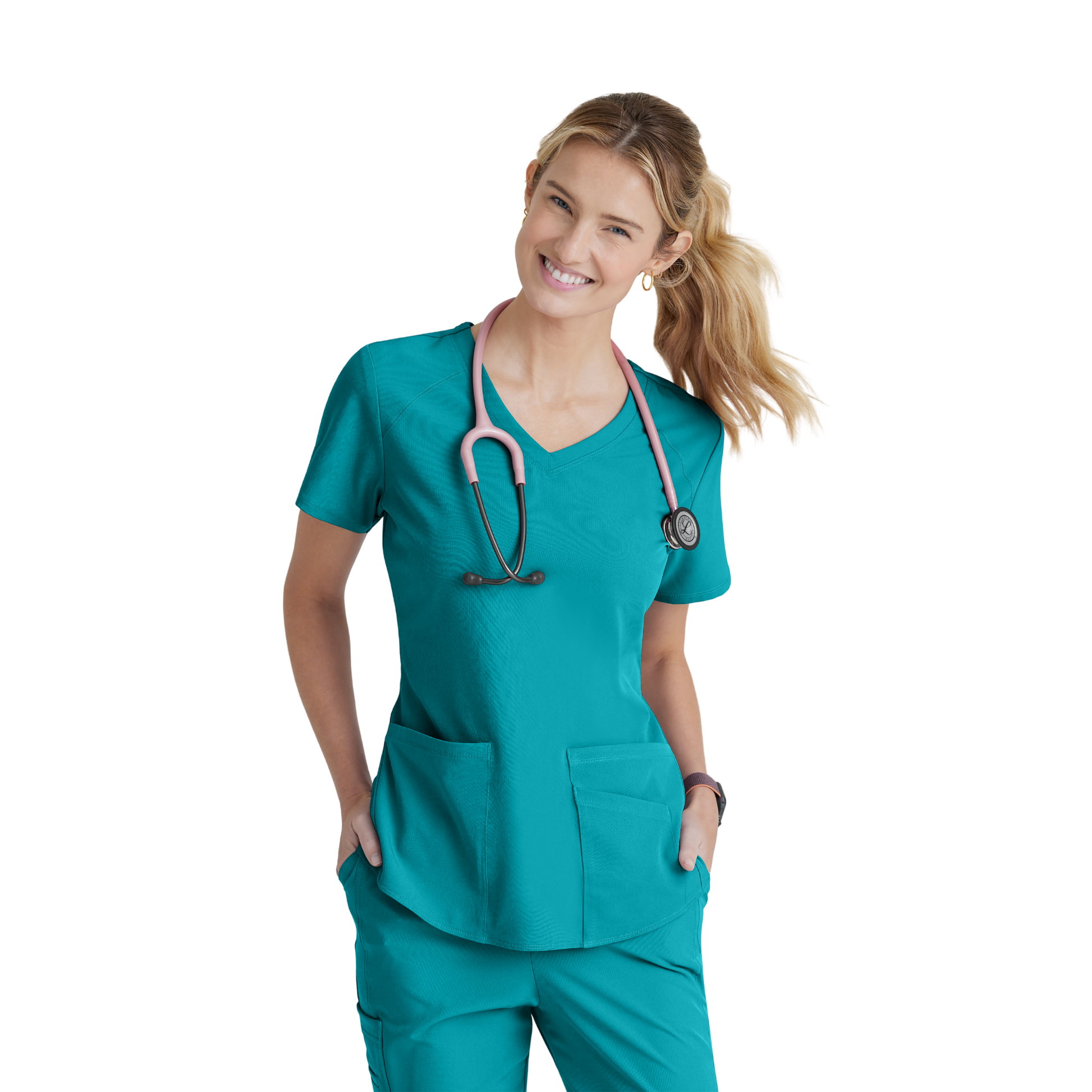 Breeze Top - Haut médical col V - Femme - Skechers SKECHERS