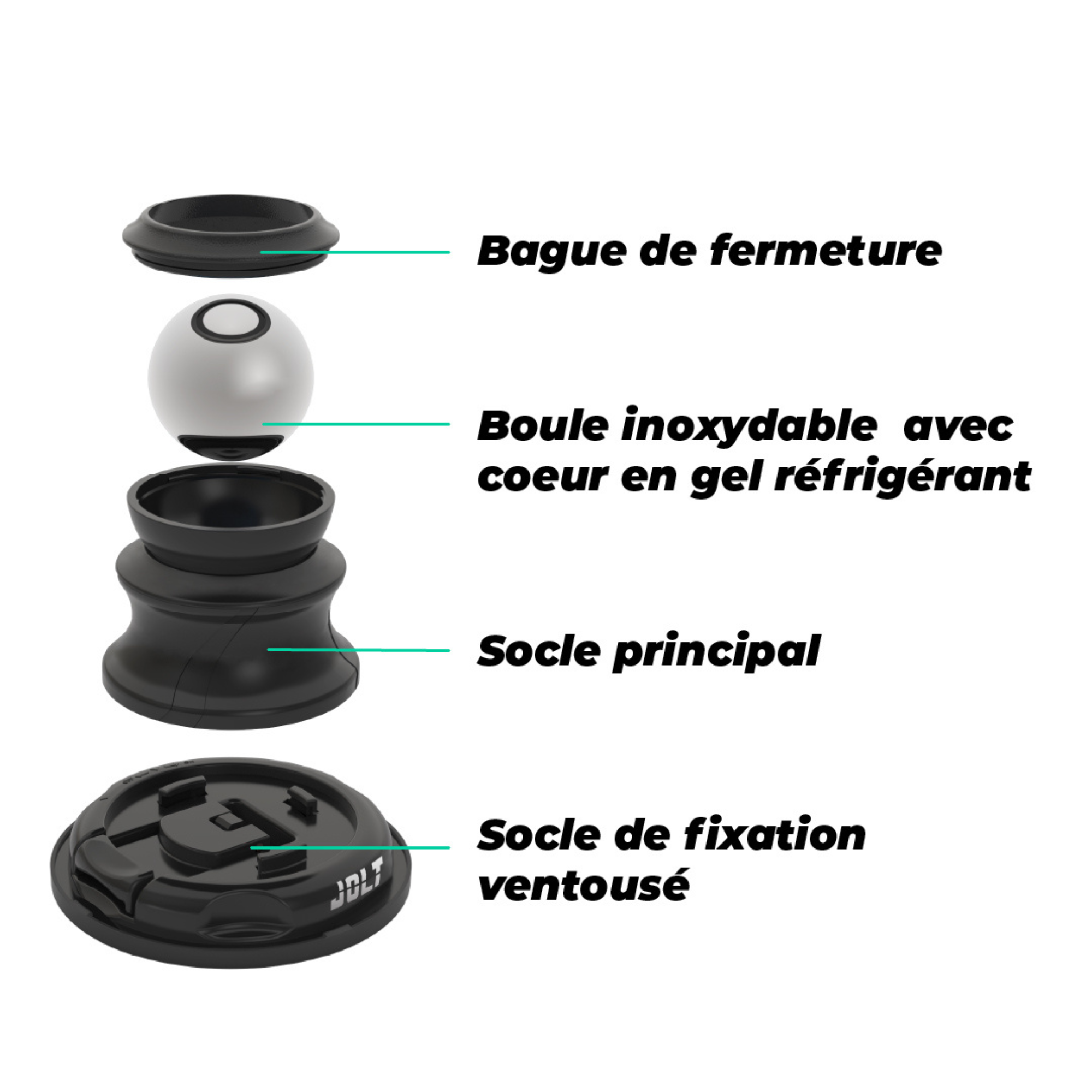 Dot Wall - 3 in 1 Massage Ball - Ø 8 cm - Jolt