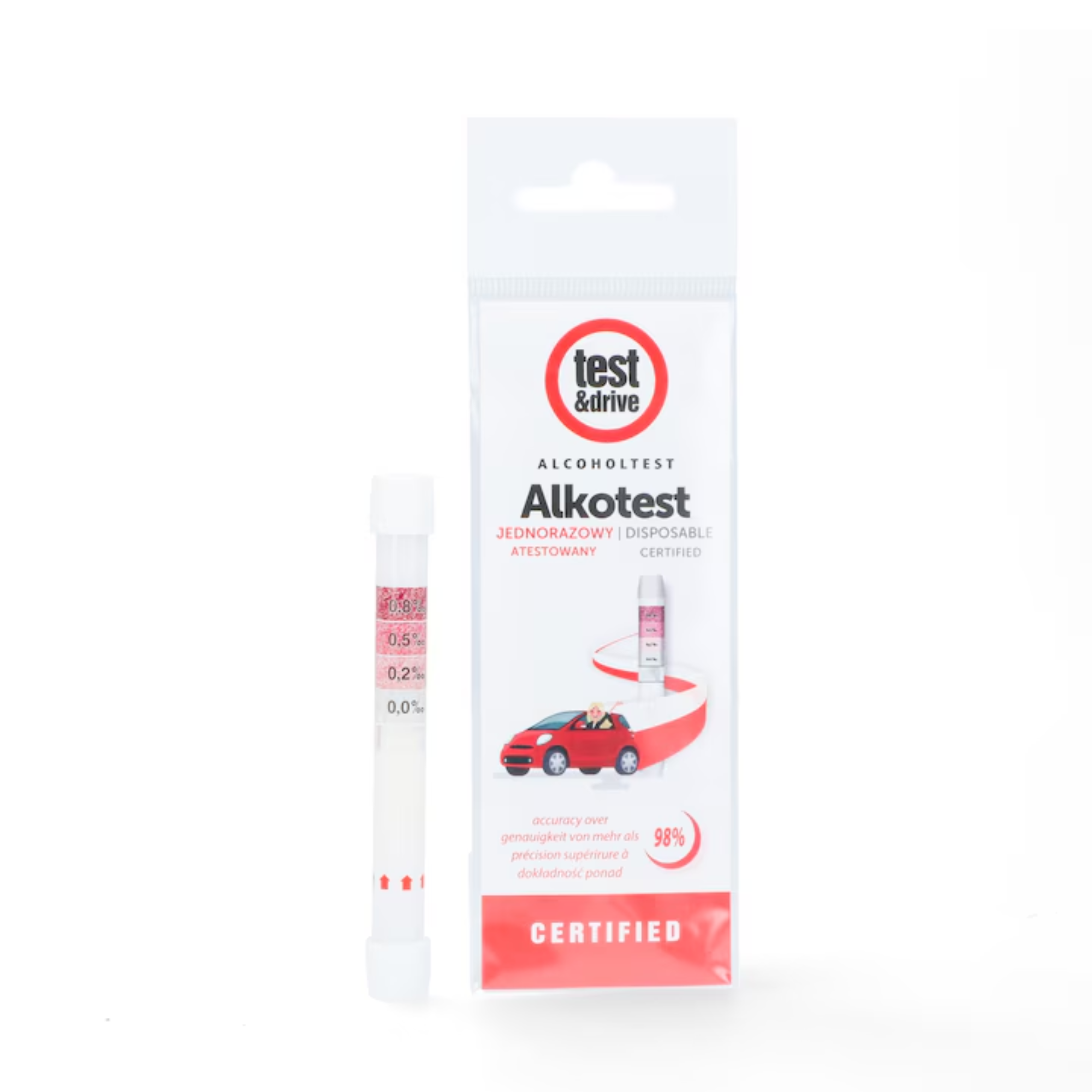 Disposable breathalyzer - Test&amp;drive