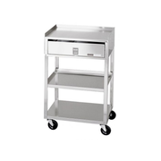 Guéridon Stainless MB-TD - 3 plateaux + 1 tiroir - Chattanooga®