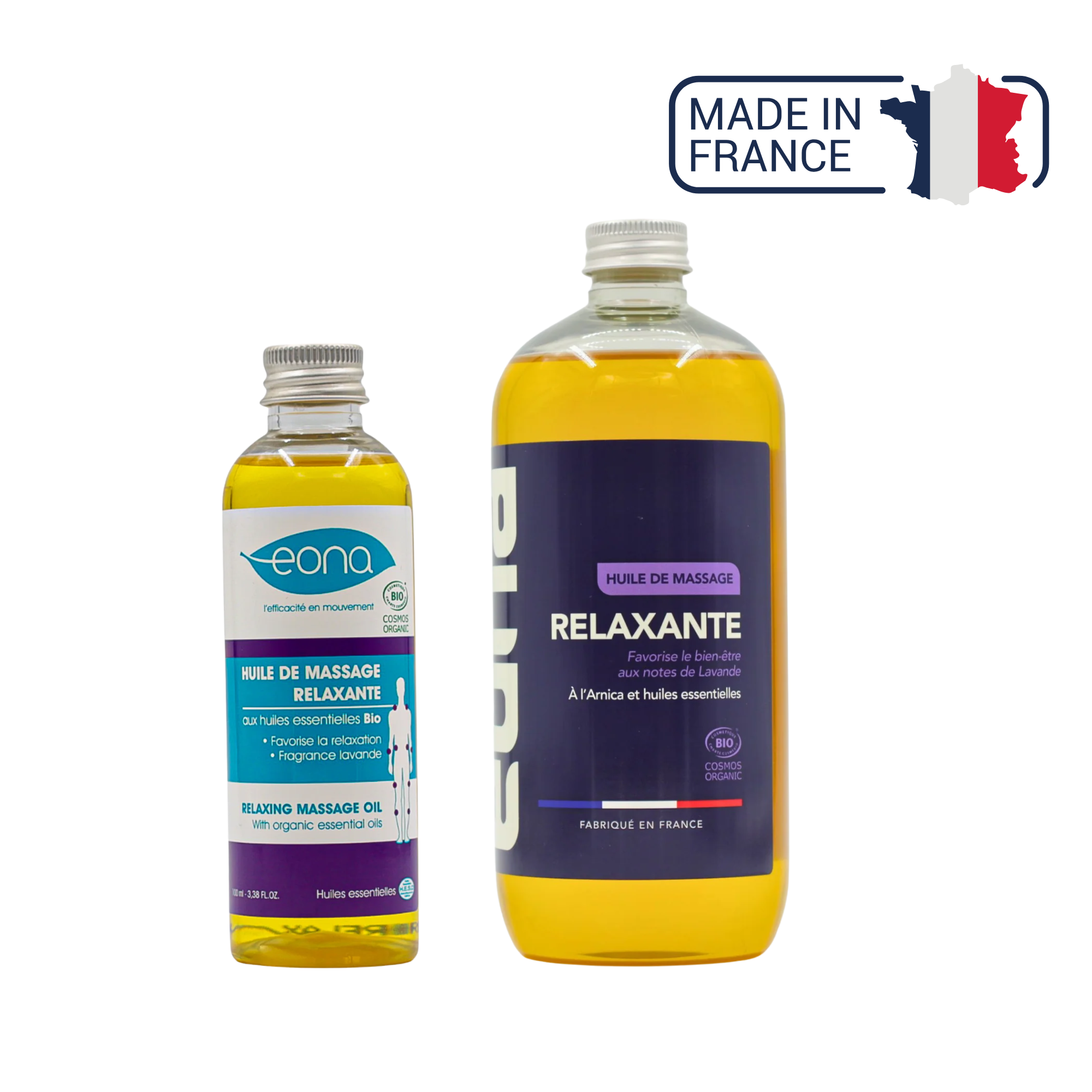 Huile de massage - Relaxante - Bio - 2 contenances - Eona