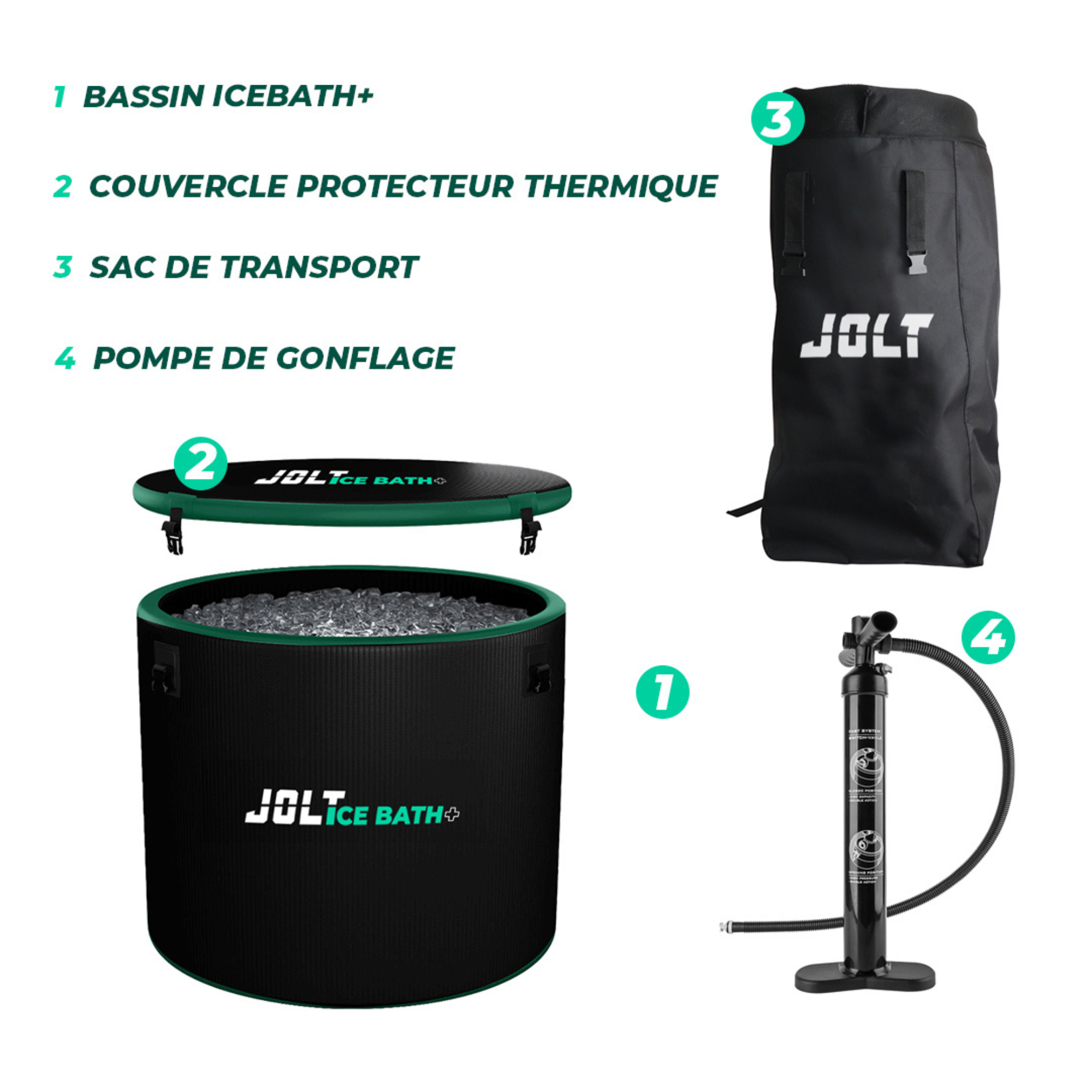 Ice Bath+ - Bassin portable 440L - Jolt
