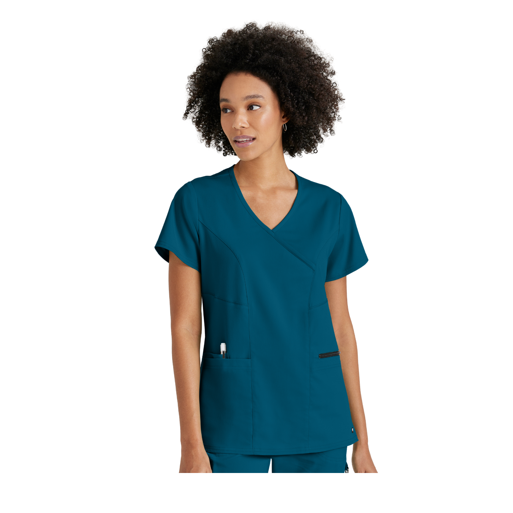Kim - Tunique col V croisé - Femme - Grey’s Anatomy Stretch GREYS ANATOMY STRETCH Bleu Bahamas / XL