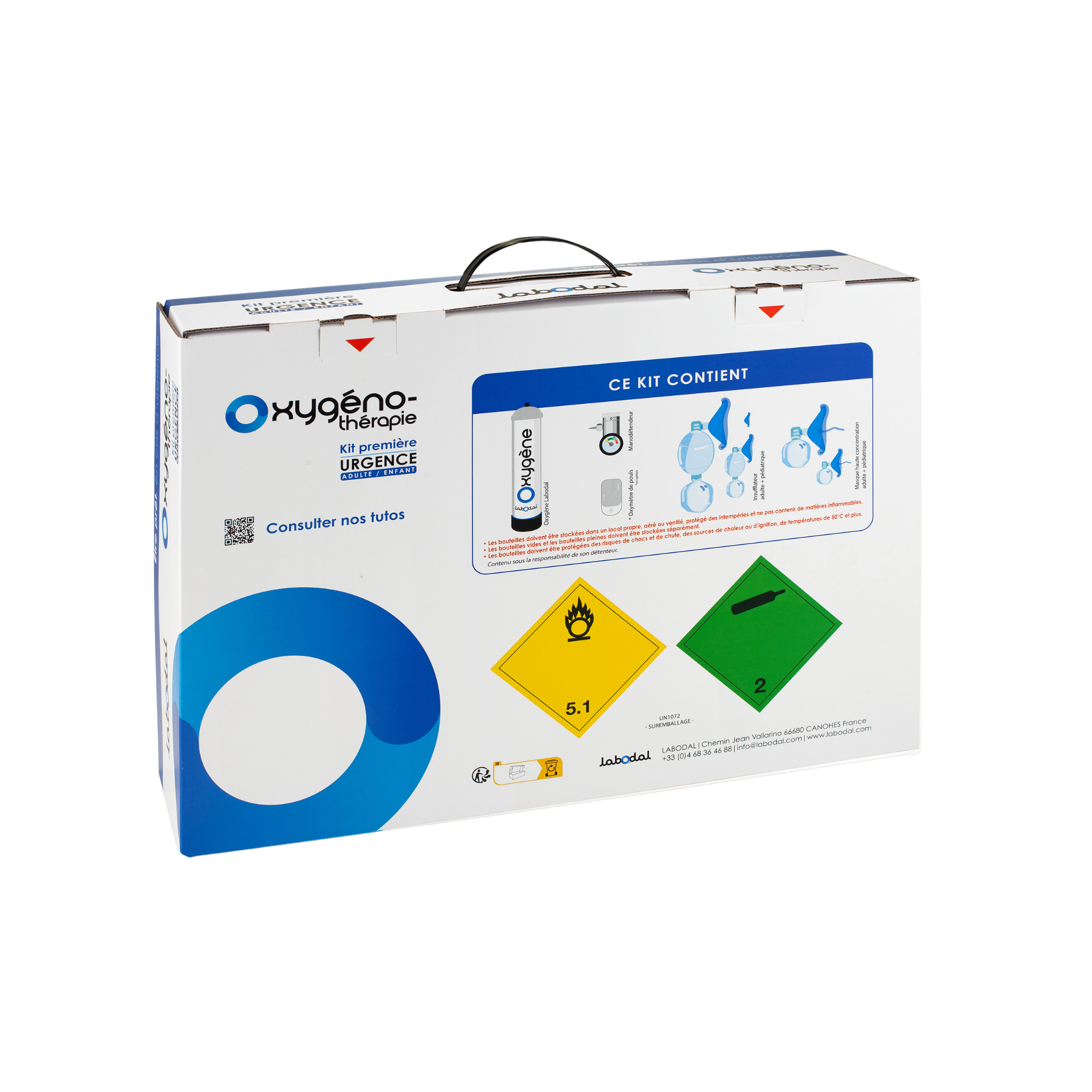 Kit d'oxygénothérapie de 1ère urgence - Labodal
