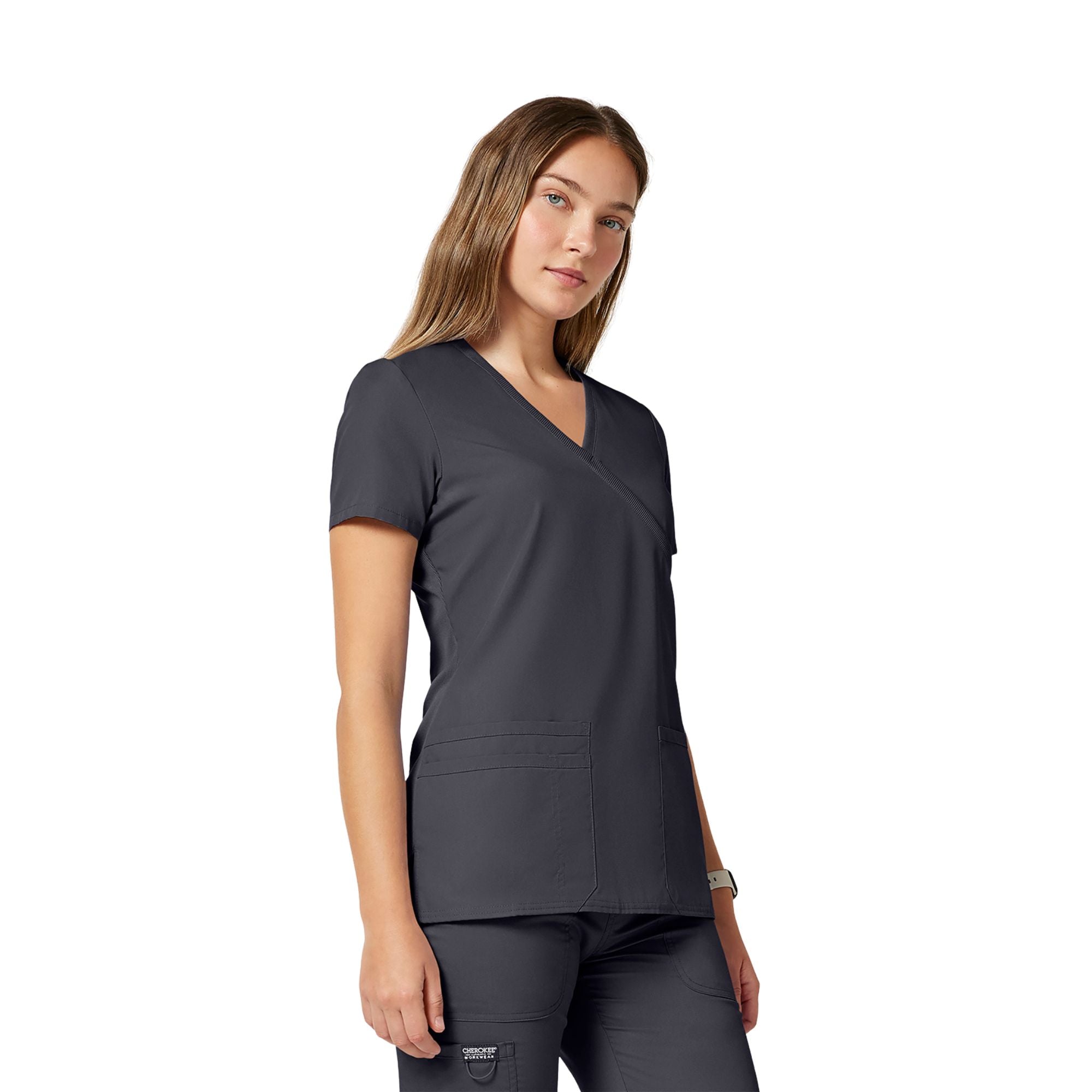 Limoges - Medical tunic - Wrap effect - Short sleeves - Women - Cherokee