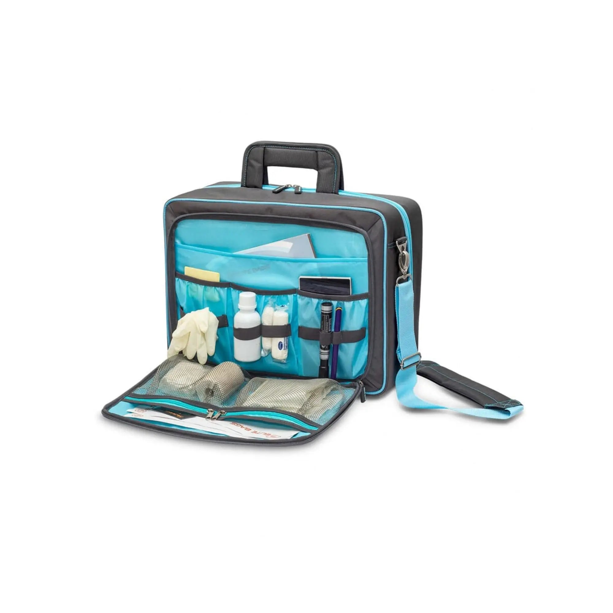 Mallette médicale convertible SUIT&GO - Gris - Chariot à roulettes en option Elite Bags 