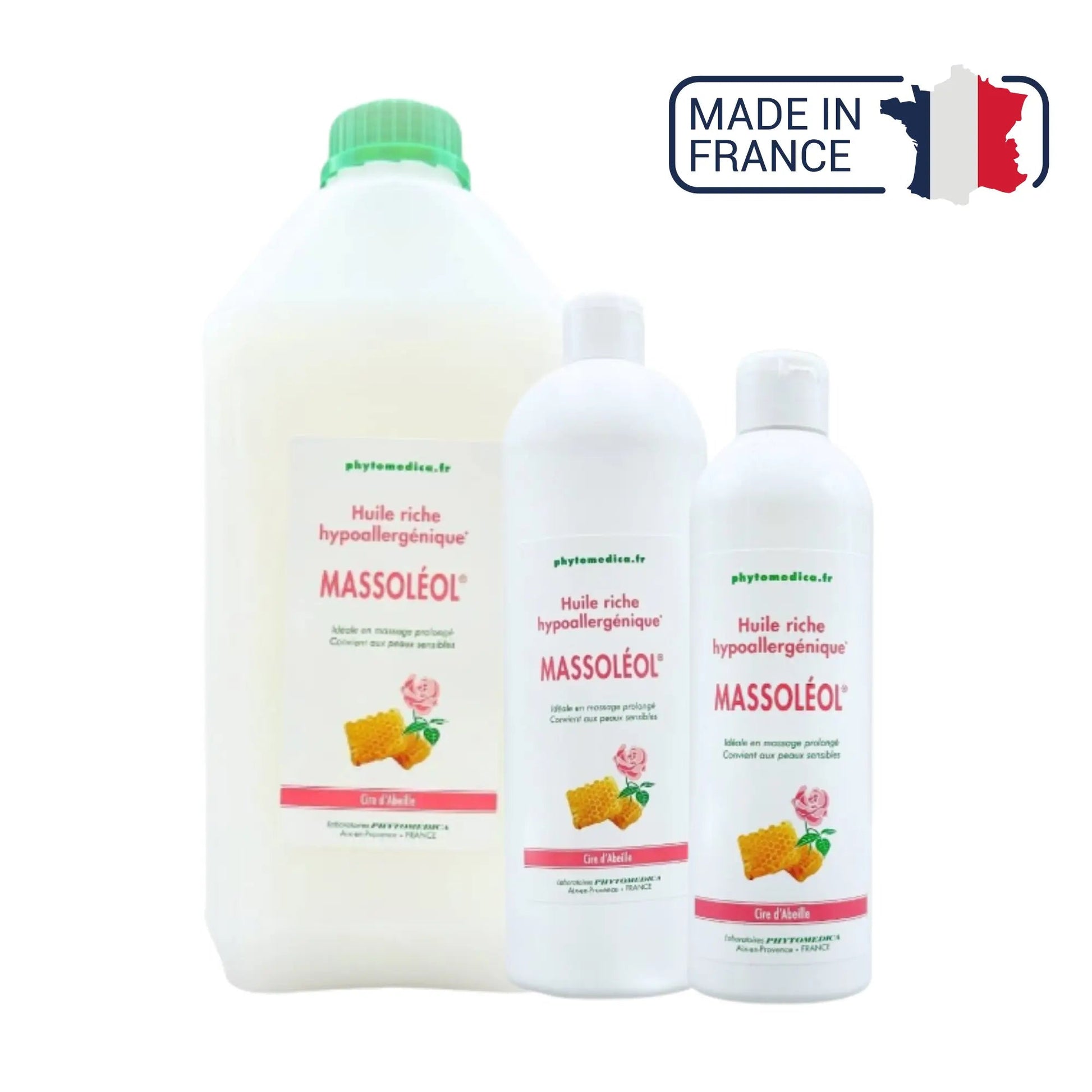 Massoléol® - Huile riche de massage neutre hypoallergénique - Parfum Rose - Phytomedica Laboratoires Phytomedica 