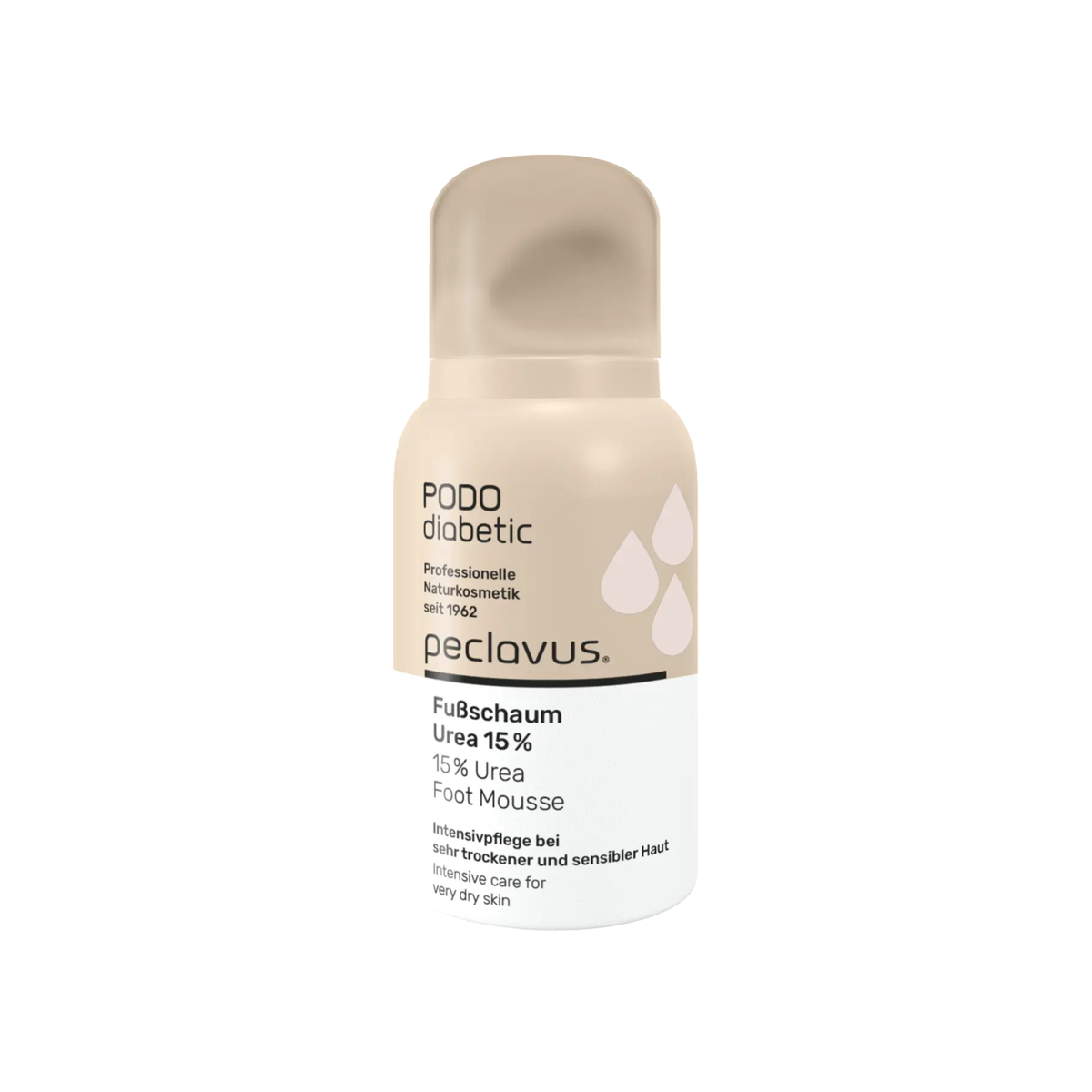 Mousse pour les pieds à 15 % d'urée pour peaux très sèches - Plusieurs formats - Peclavus Pododiabetic