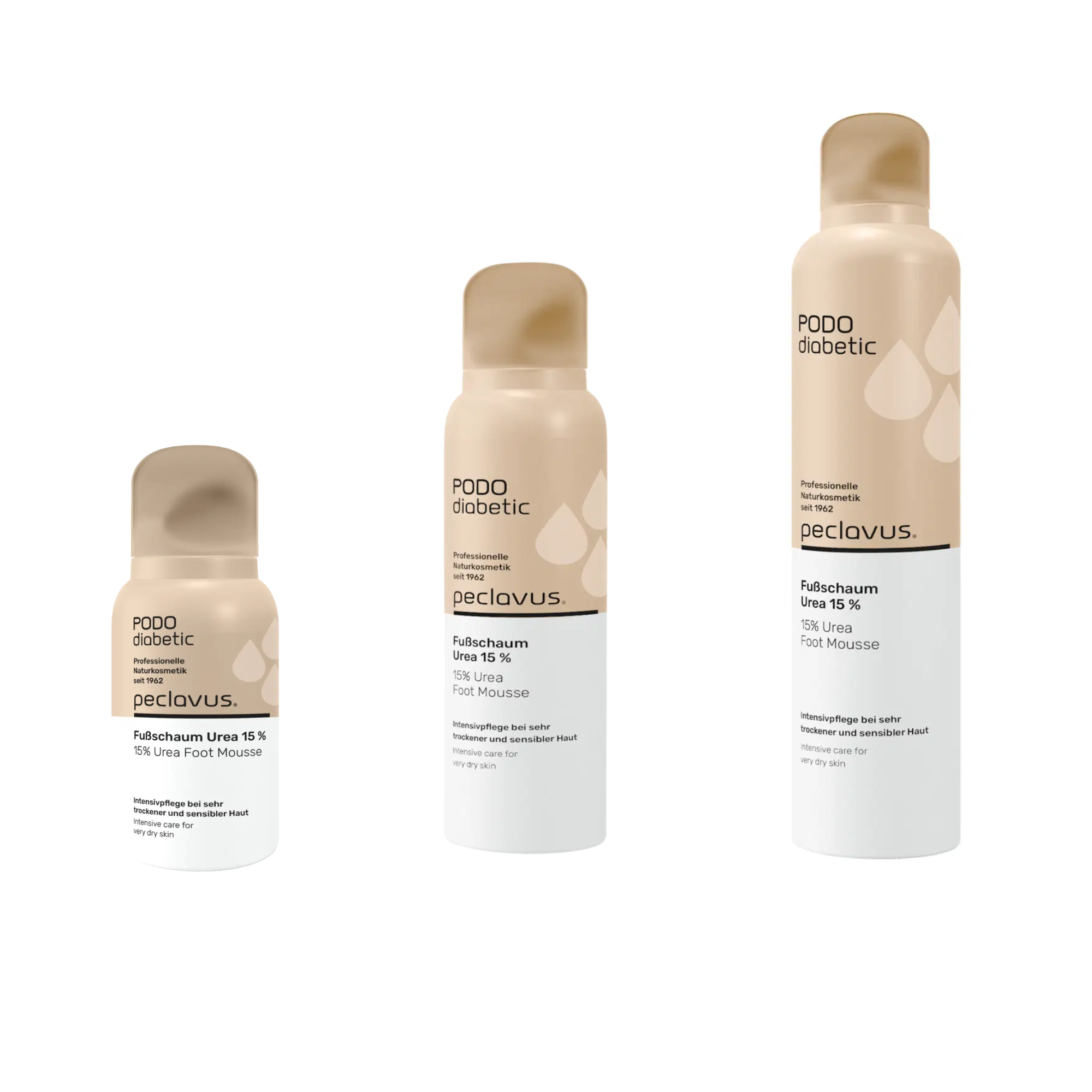 Mousse pour les pieds diabétiques - Urée 15% - 3 contenances - Peclavus
