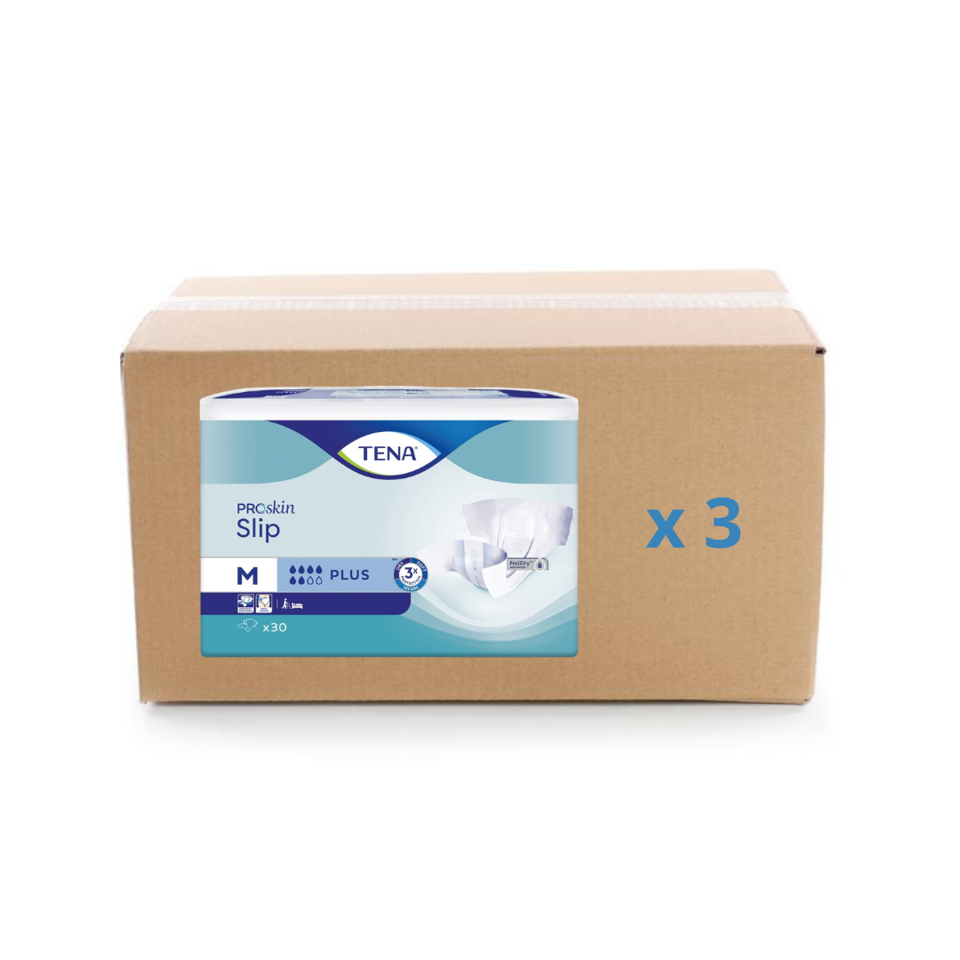 Pack 3x30U Tena Slip Proskin Plus - 6 gouttes - 4 tailles - Tena - My Médical