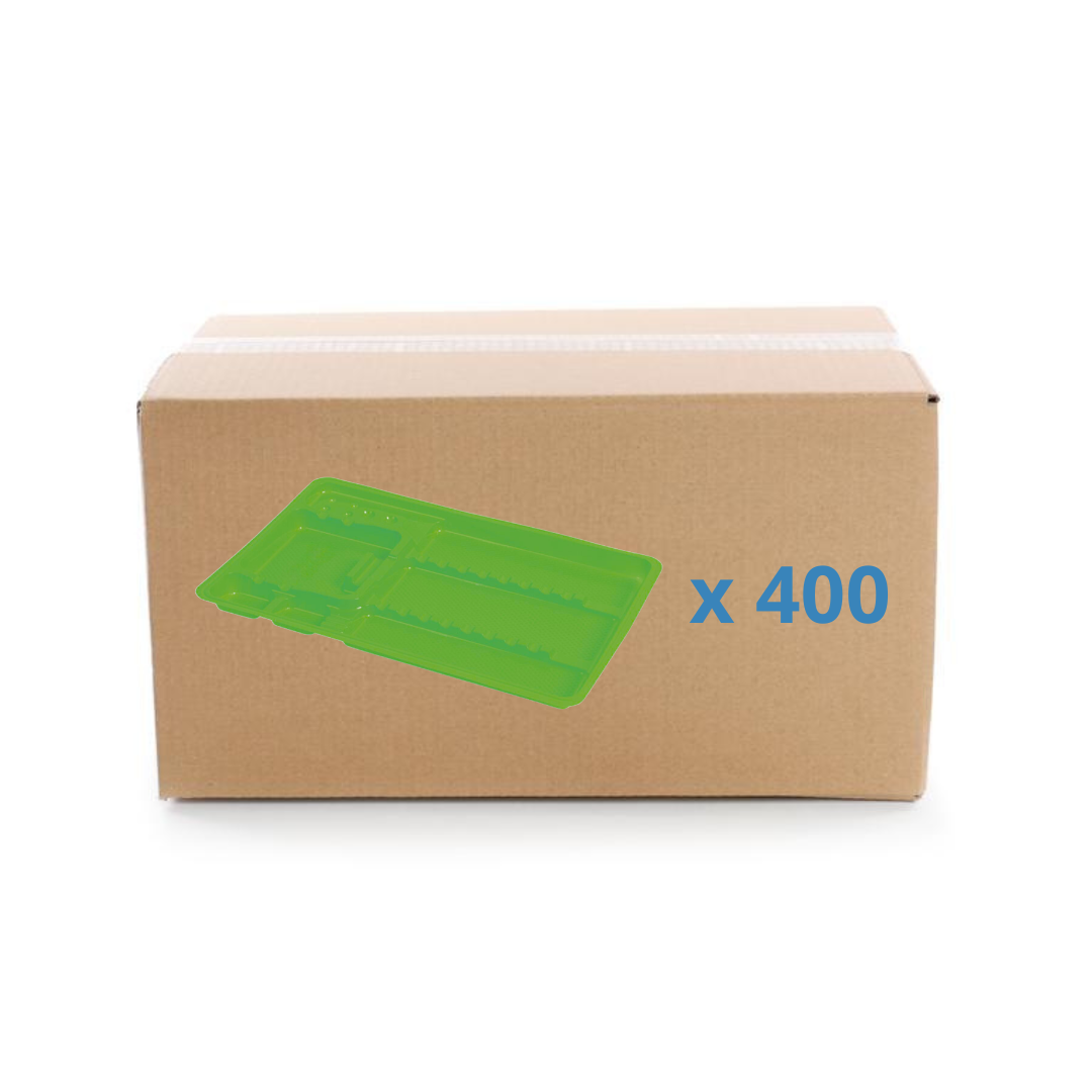 Plateaux de soin à usage unique avec compartiments - 3 formats - Carton de 400