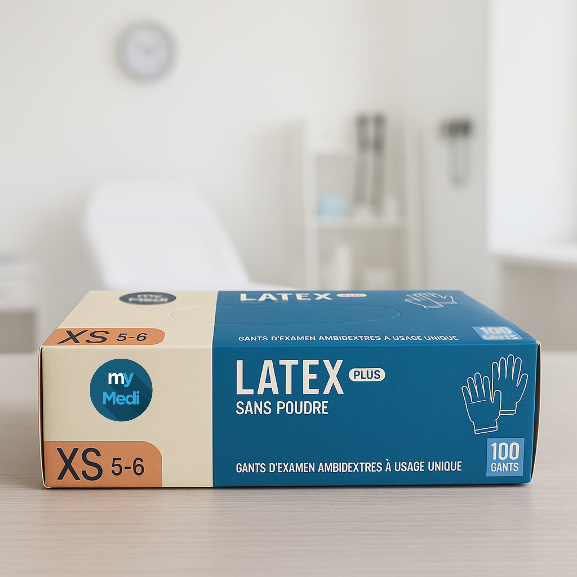 Examination Gloves - Latex - Powder Free - Ambidextrous - Box of 100 - My Podologie