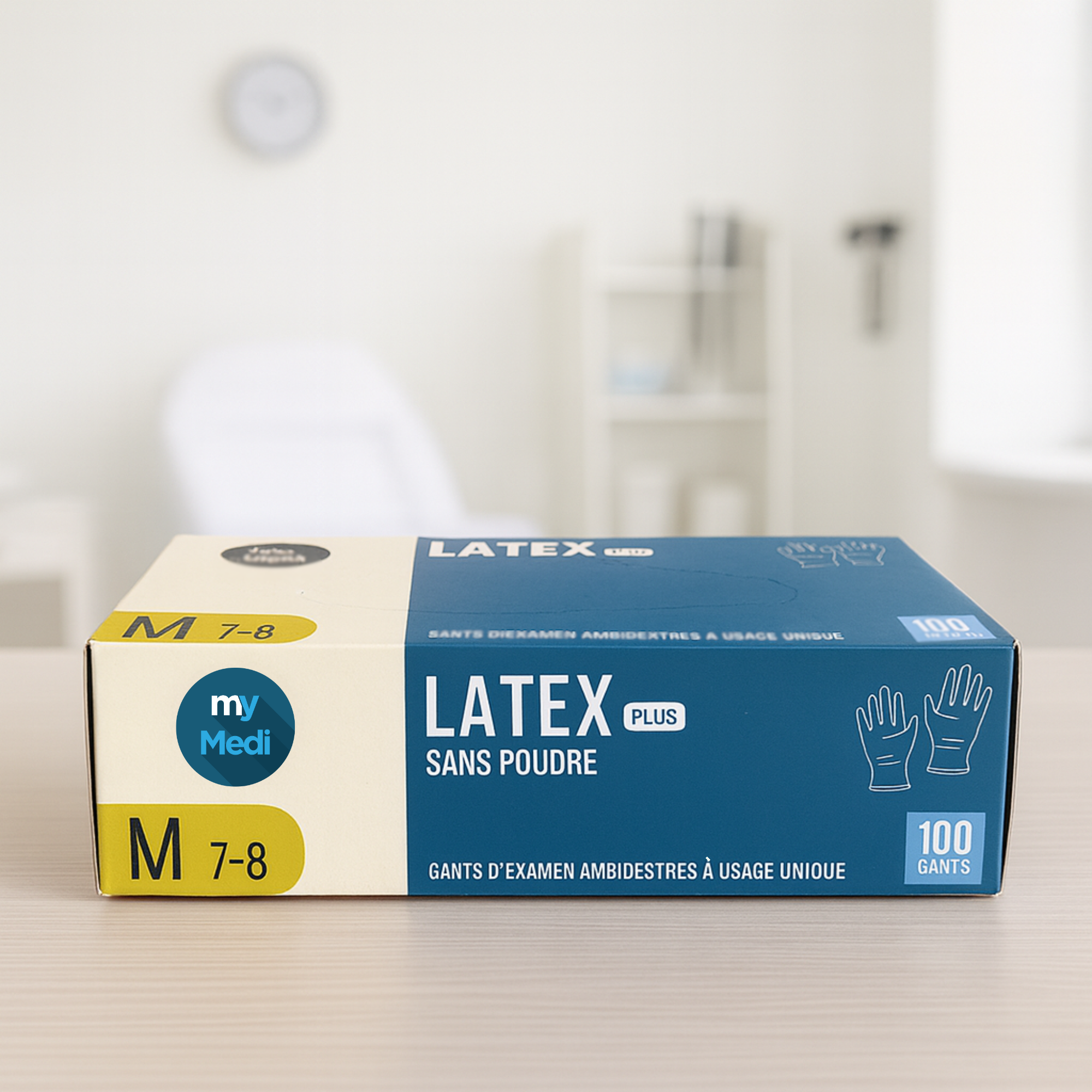 Examination Gloves - Latex - Powder Free - Ambidextrous - Box of 100 - My Podologie