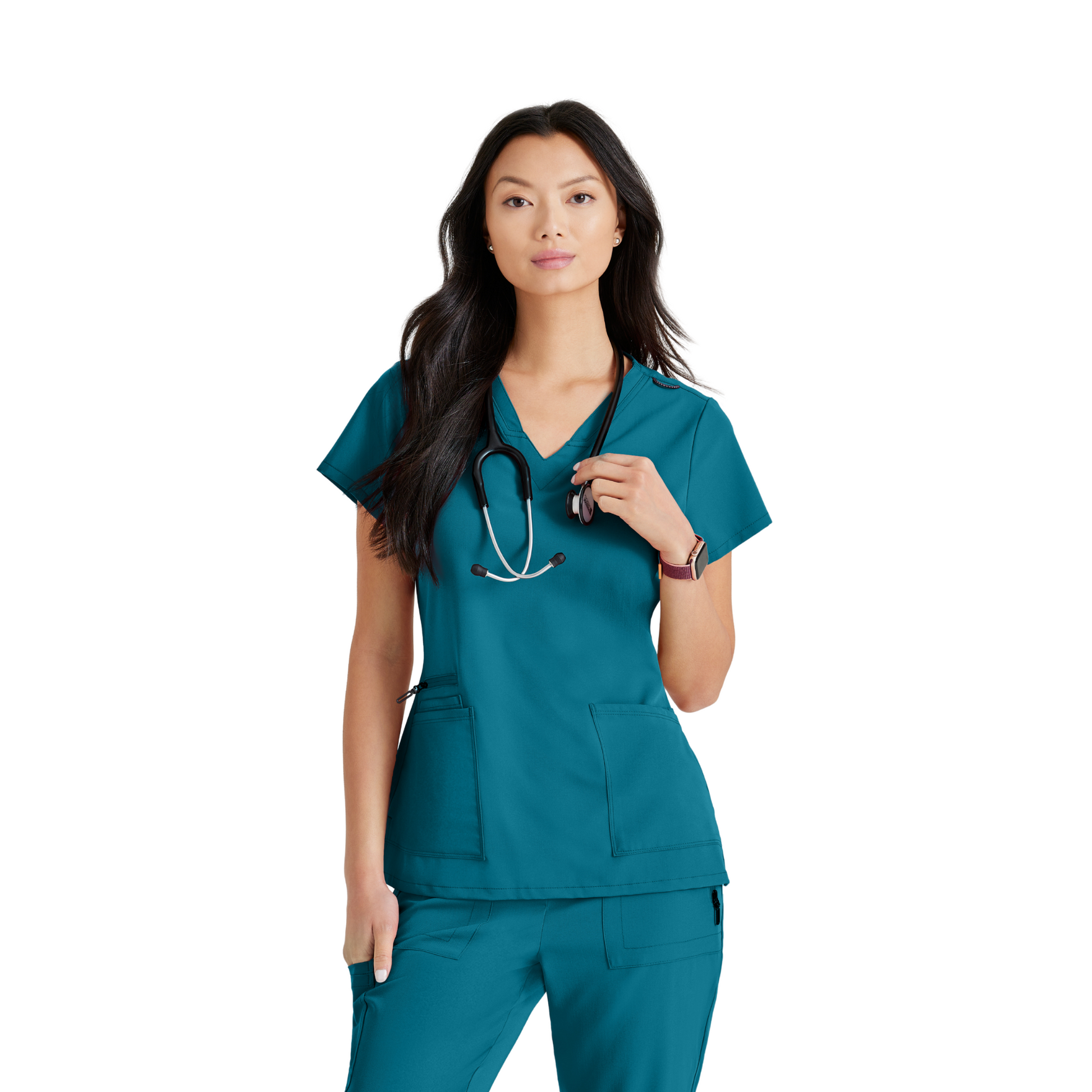 Purpose Top - Haut médical confortable et polyvalent - Col V - Femme - Barco Unify BARCO UNIFY