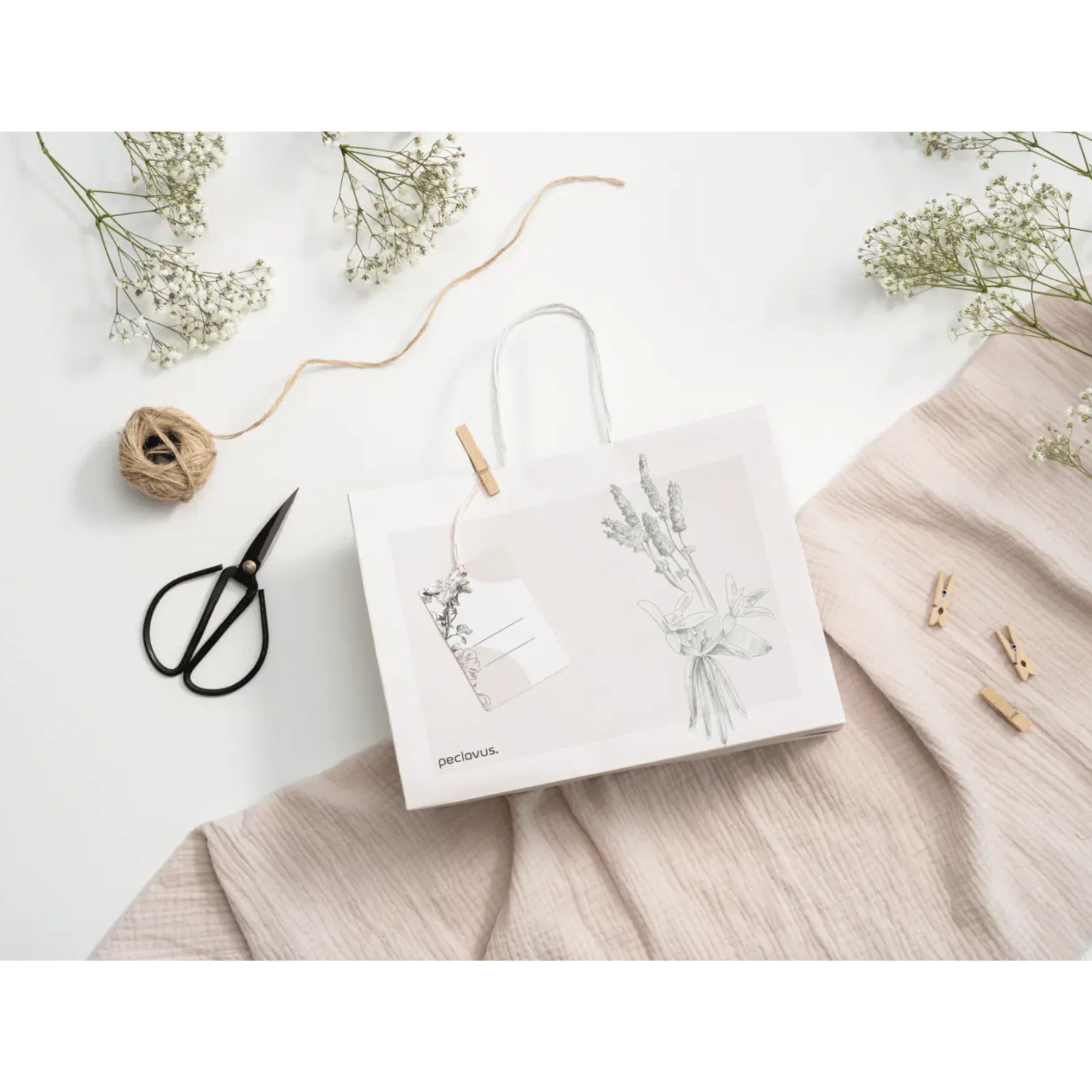 Sac cadeau en papier Kraft Peclavus - Lot de 10 - Ruck