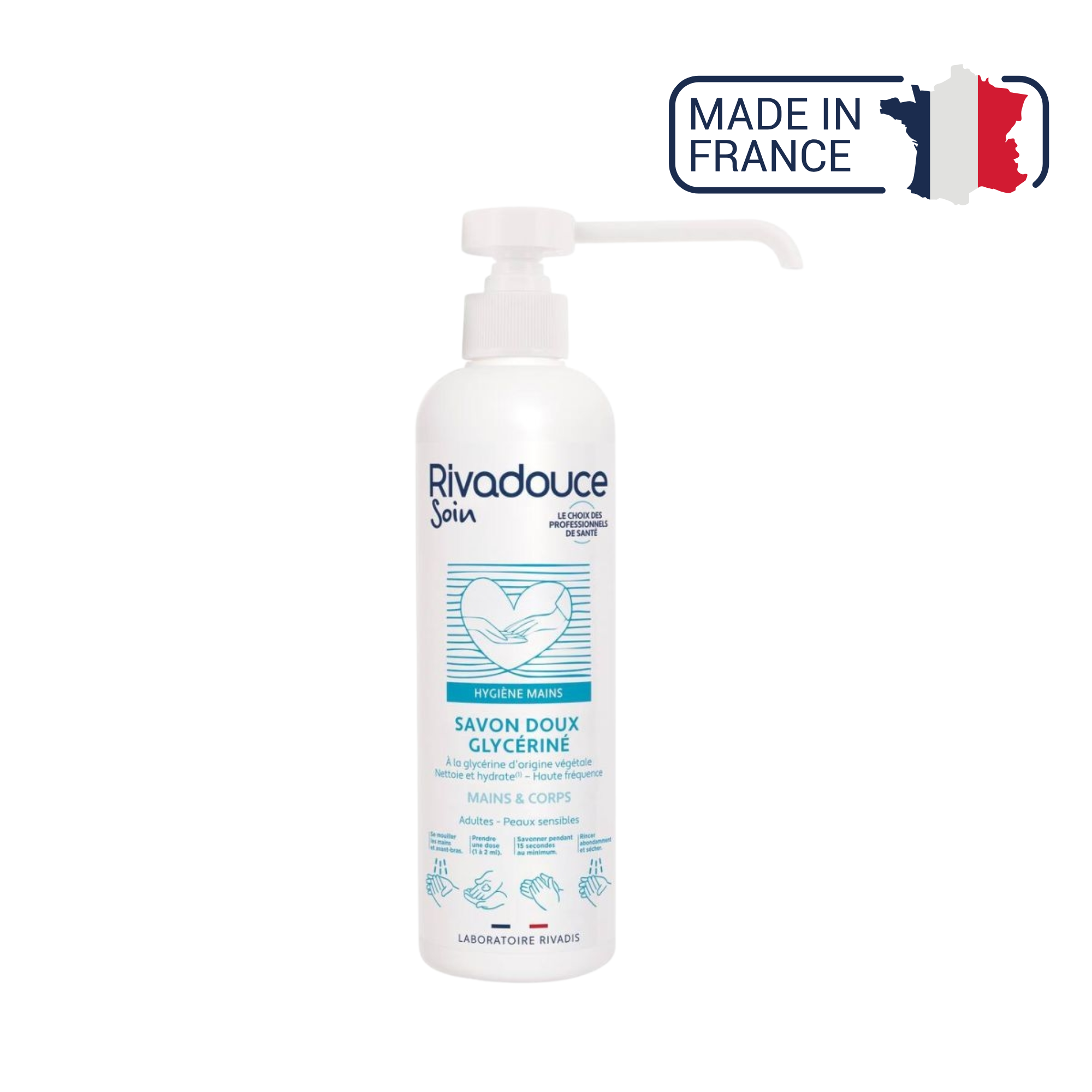Savon Doux Glycériné - 2 contenances - Rivadouce