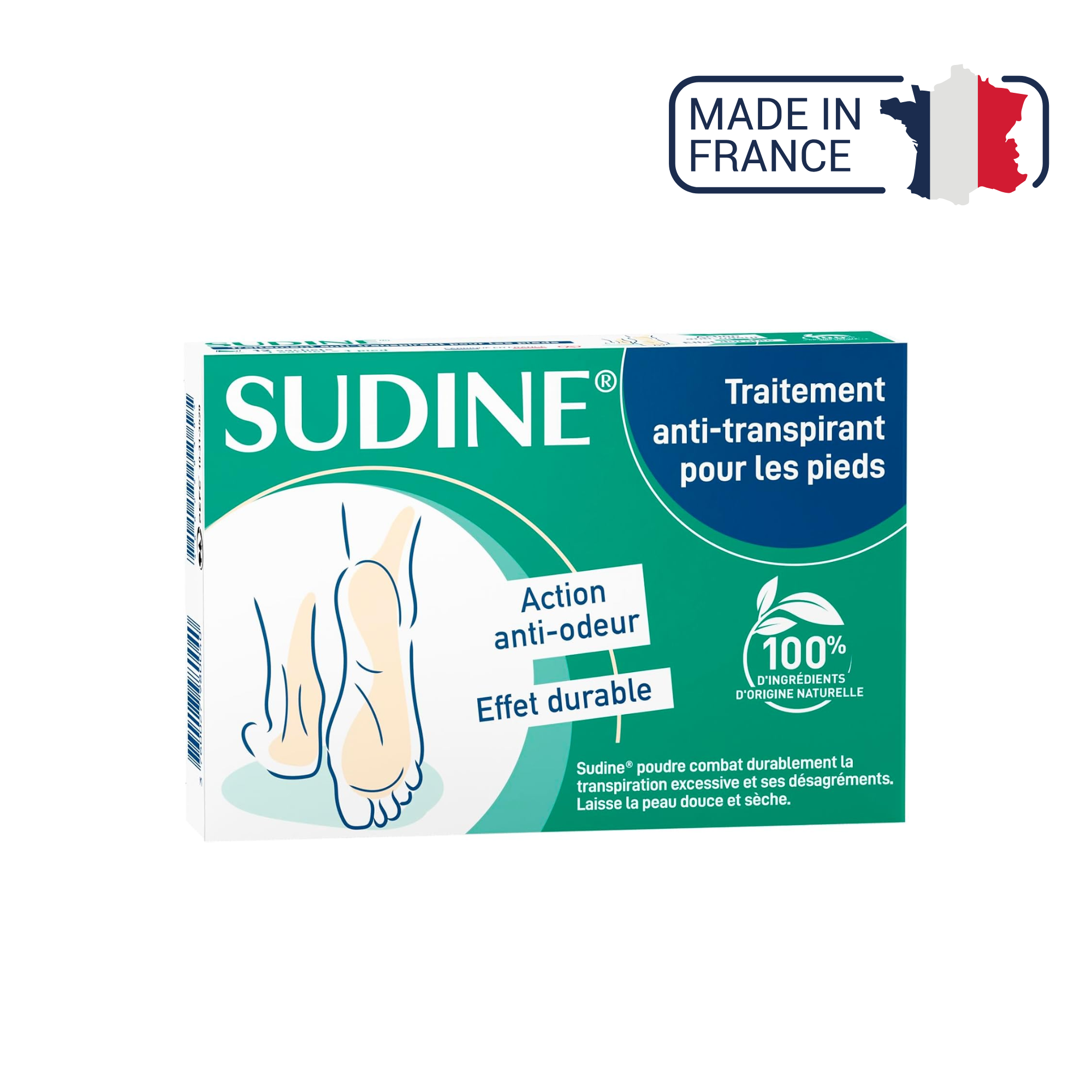 Sudine - Antiperspirant treatment powder for feet