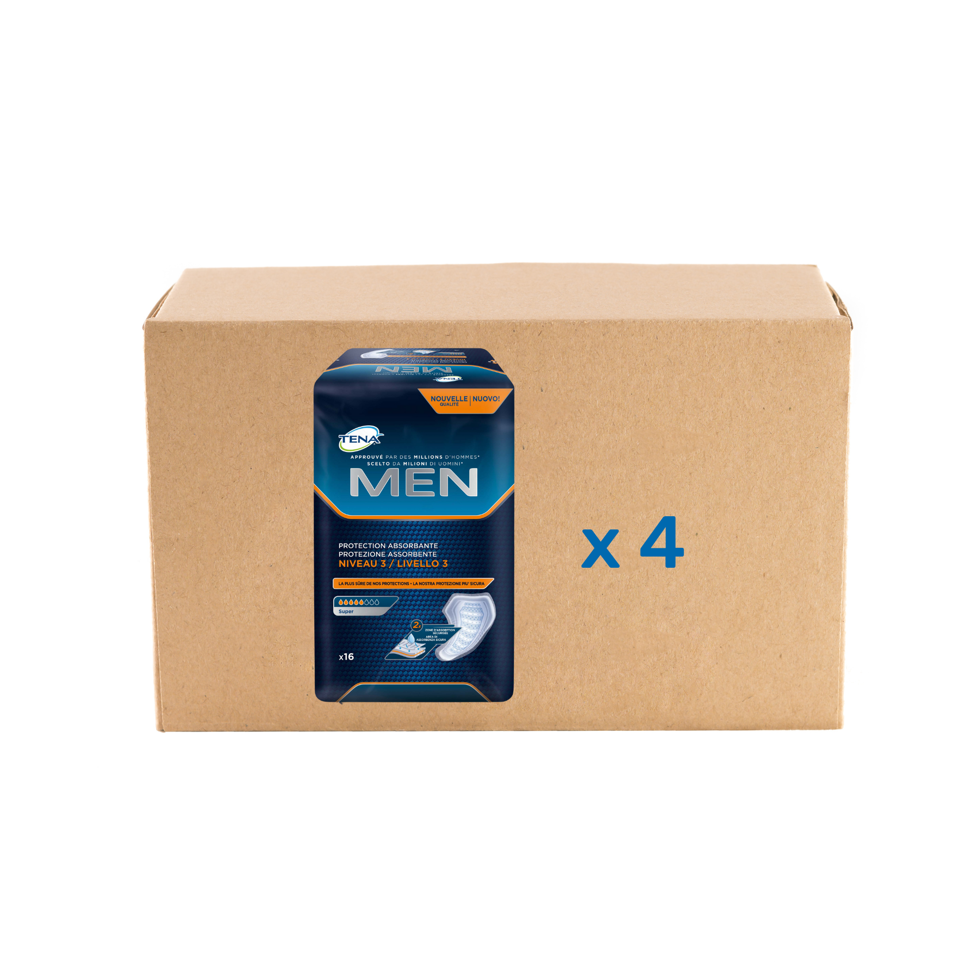 Pack Protection Men - 4 modèles - Tena