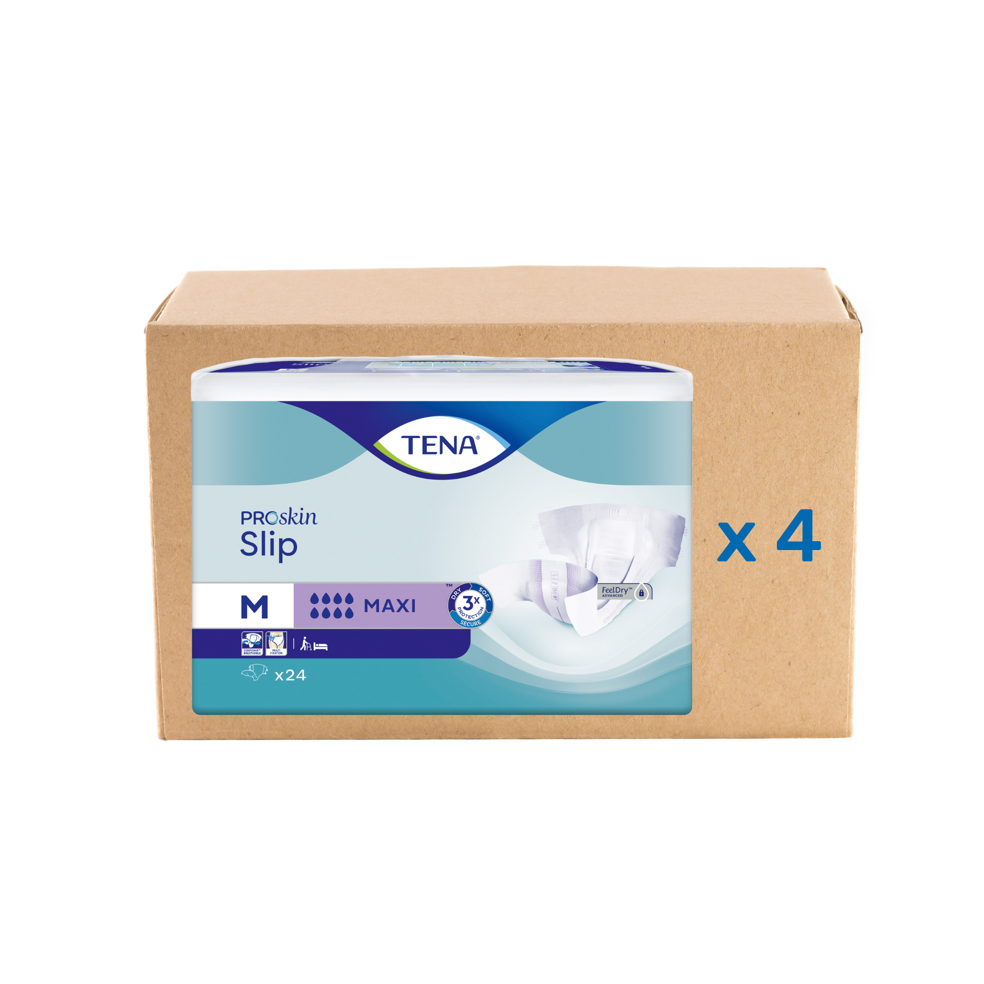Pack 3x24U Tena Slip Proskin Maxi - 8 gouttes - 4 tailles - Tena