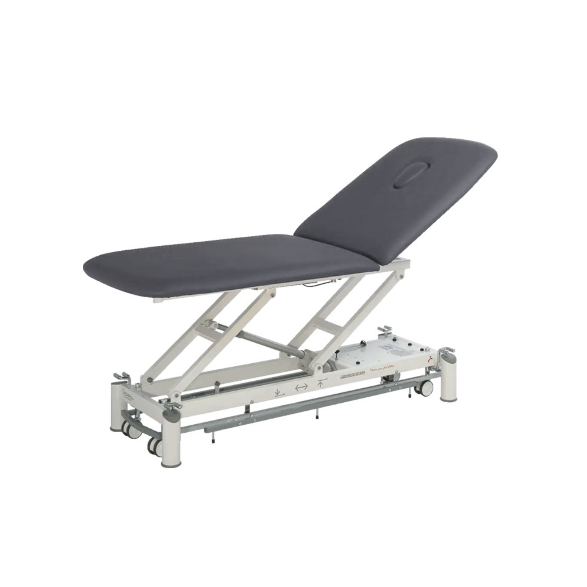 Electric physiotherapy table - Picasso XL Trend - castors + control frame - Ferrox