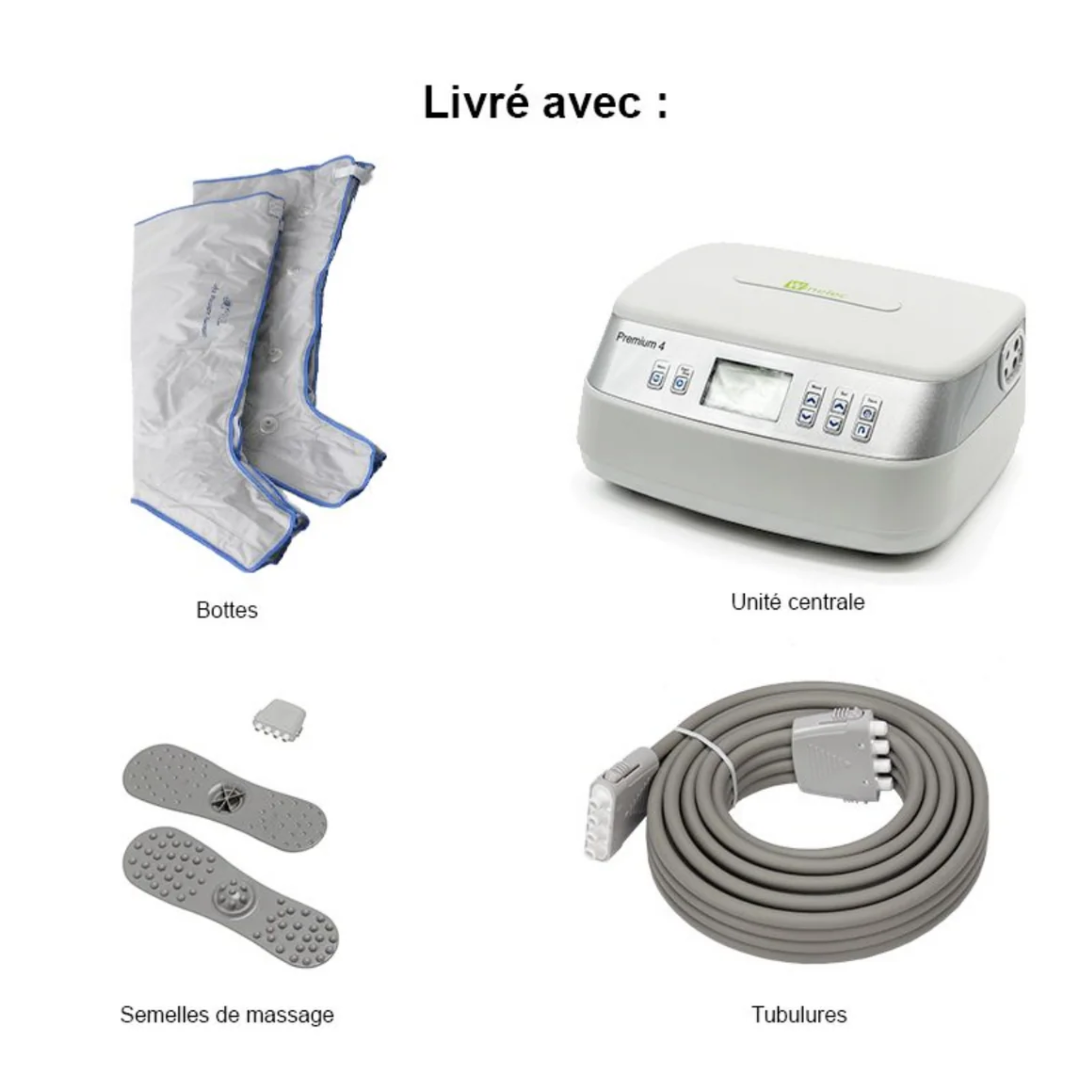 PREMIUM 4 Winelec® pressotherapy device + 2 boots