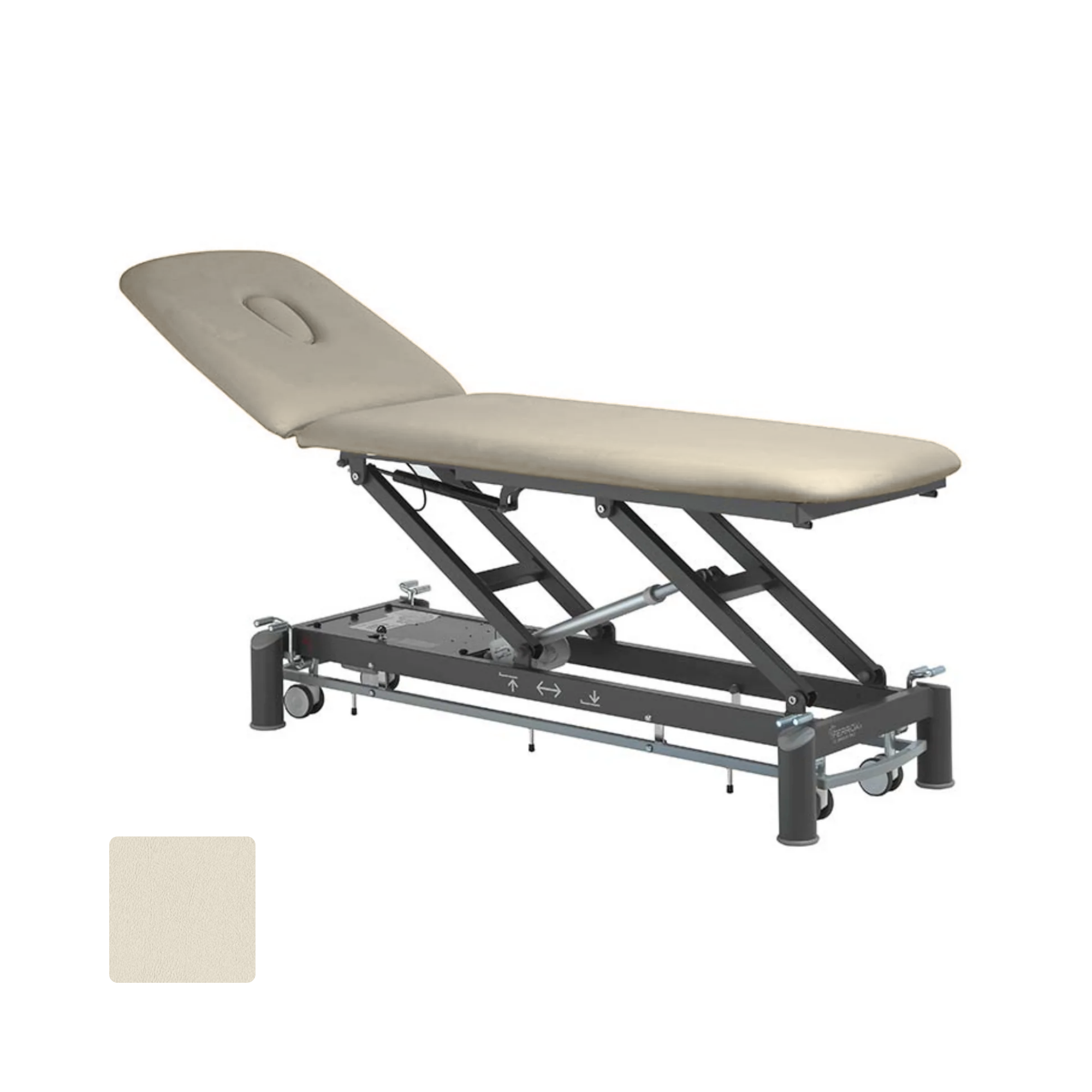 Electric physiotherapy table - Picasso Club - castors + control frame - Ferrox