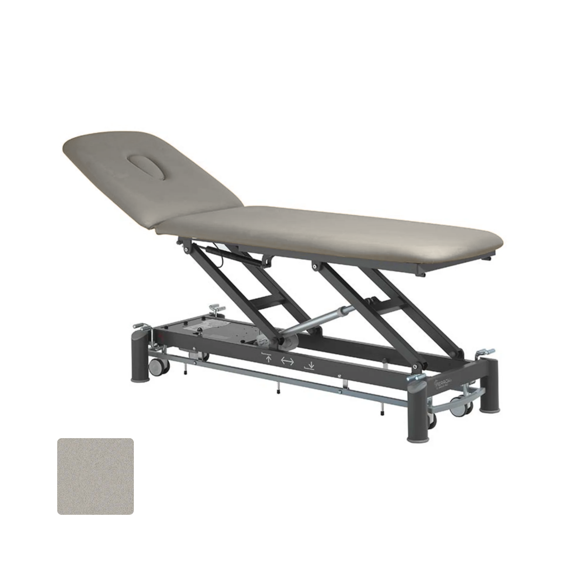 Electric physiotherapy table - Picasso Club - castors + control frame - Ferrox