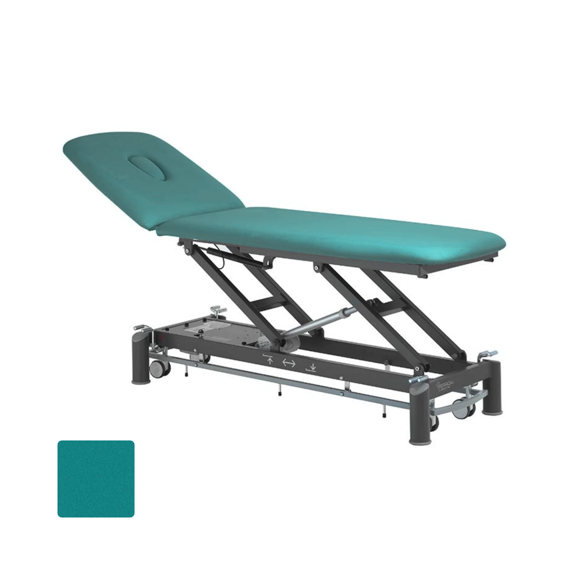 Electric physiotherapy table - Picasso Club - castors + control frame - Ferrox
