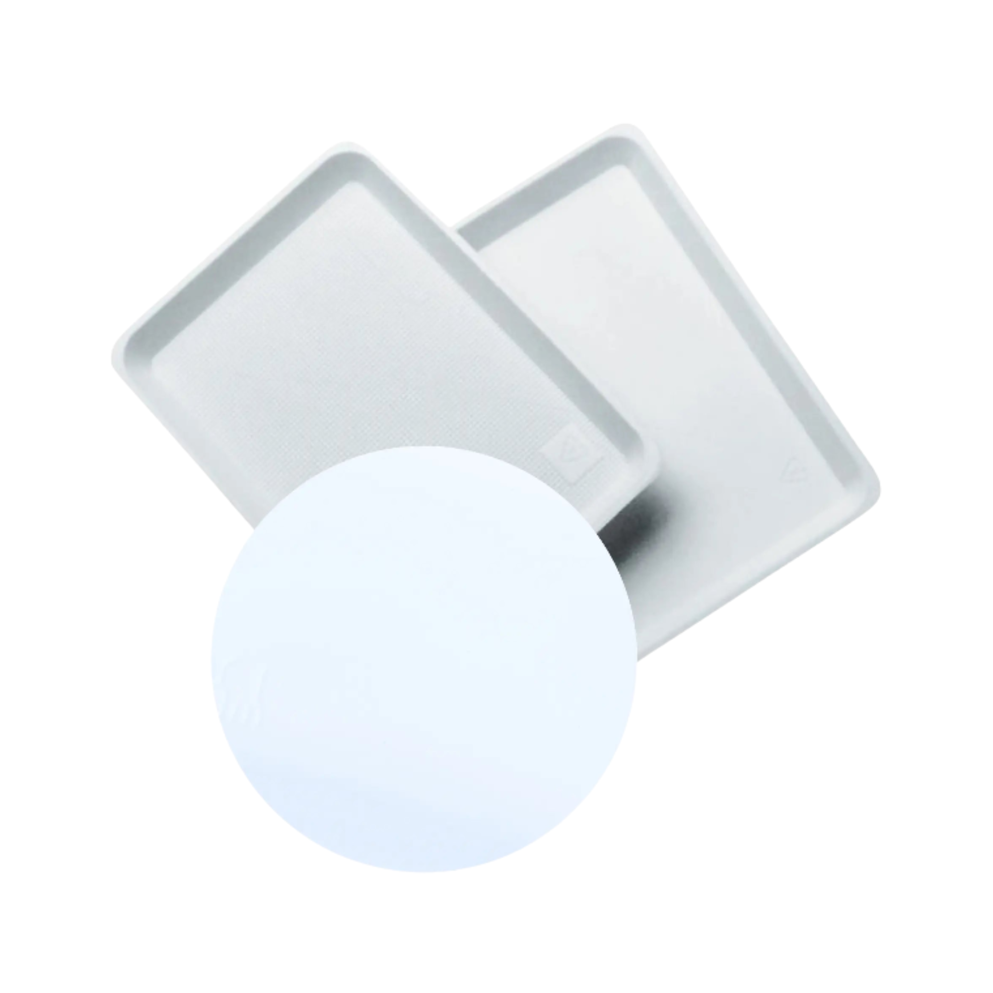 50 single-use care trays with smooth bottom - 3 sizes