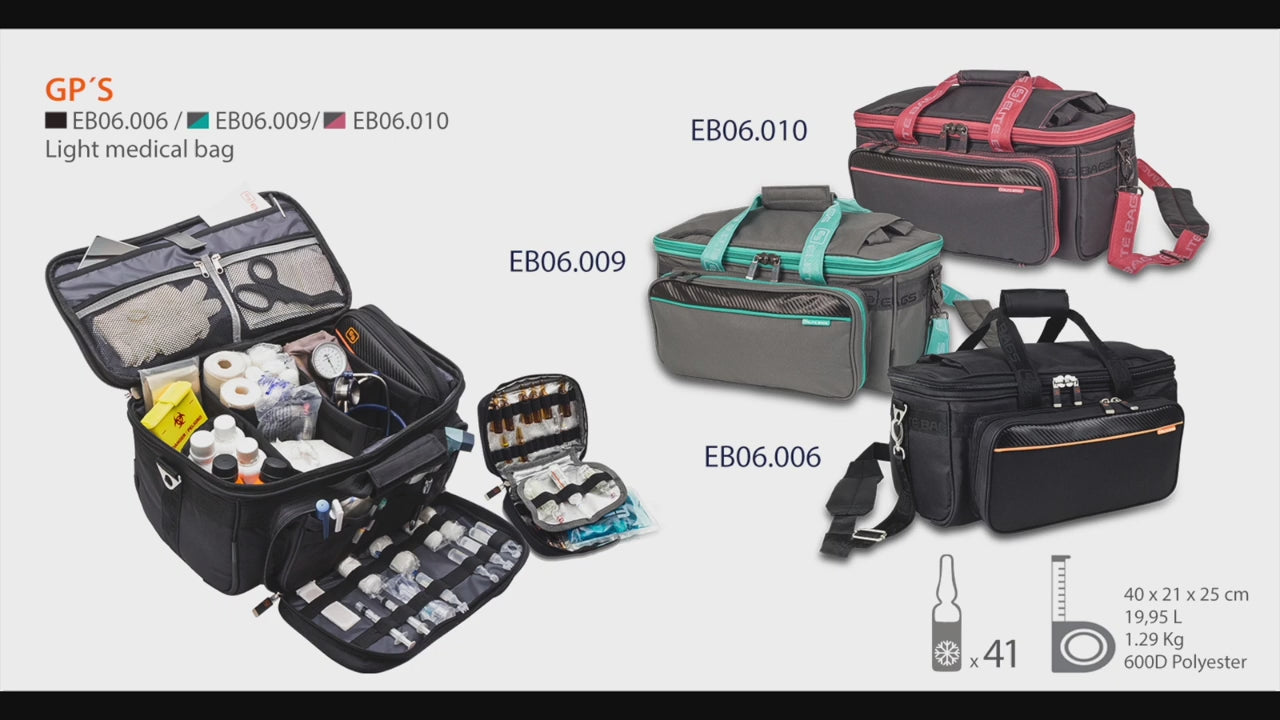 Load video: Elite GP Podiatry Case - Black - Elite bags